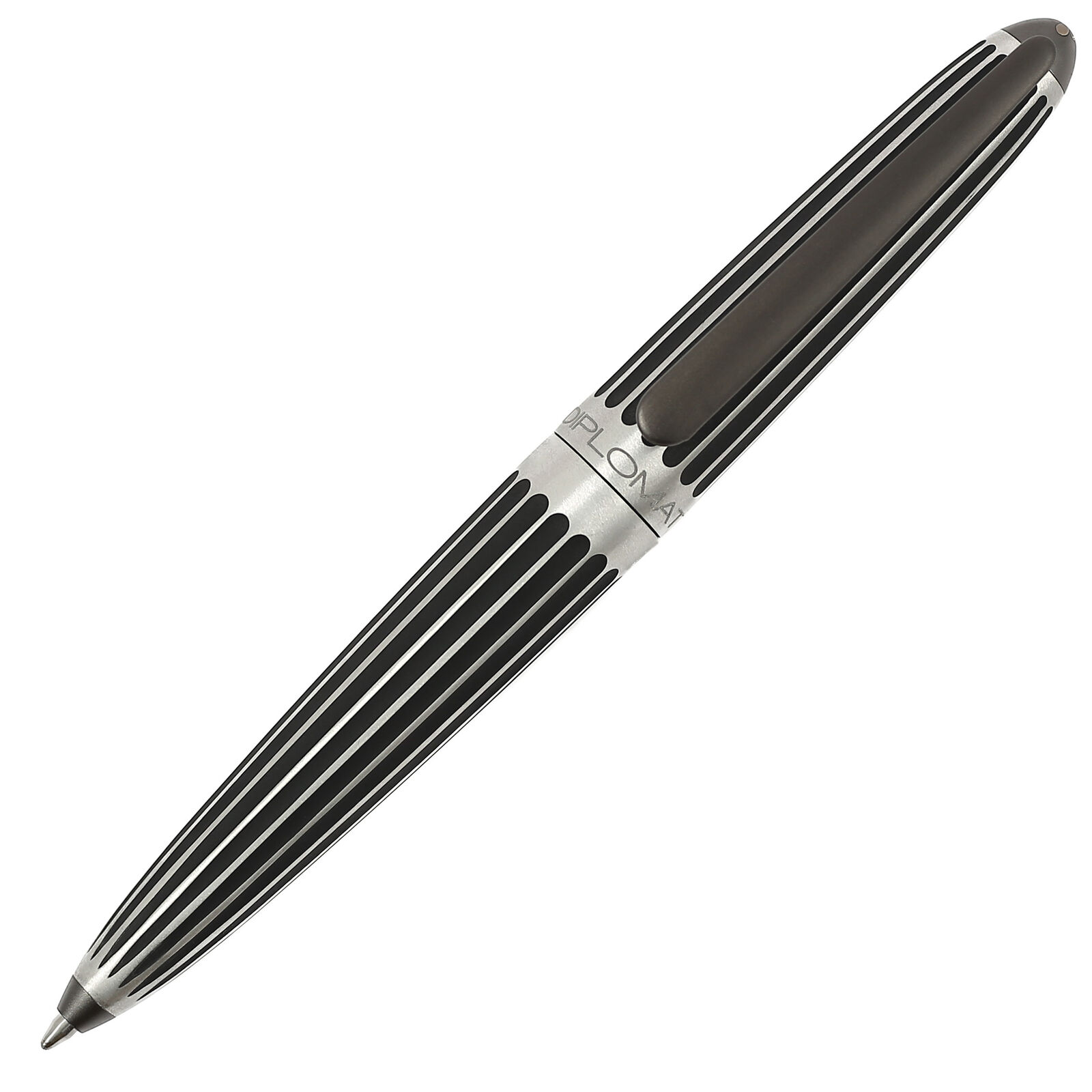 Diplomat Aero Ballpoint Pen Stripes Black