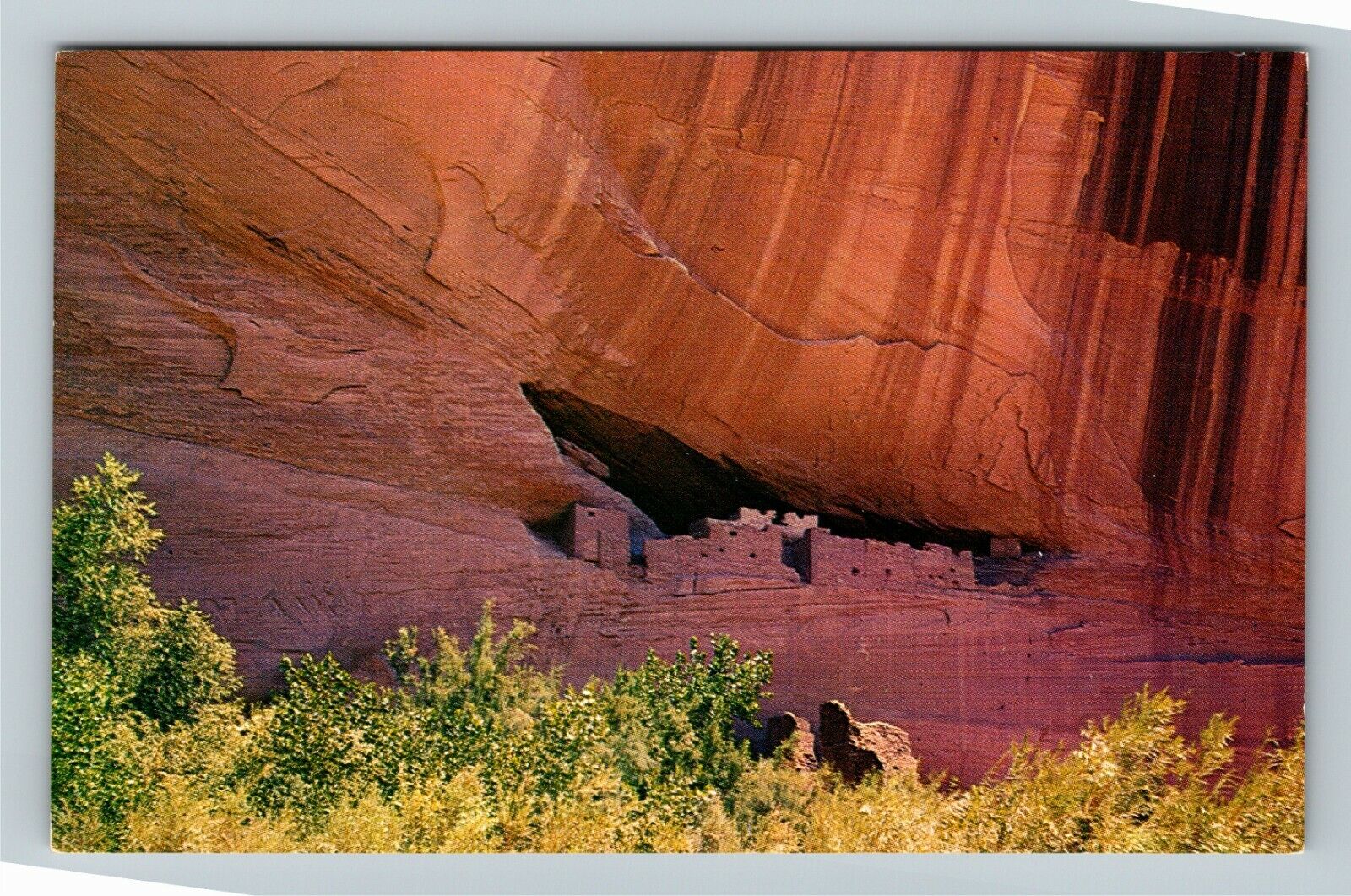 Canyon De Chelly AZ-Arizona, Ruins Casa Blanca, Vintage Postcard