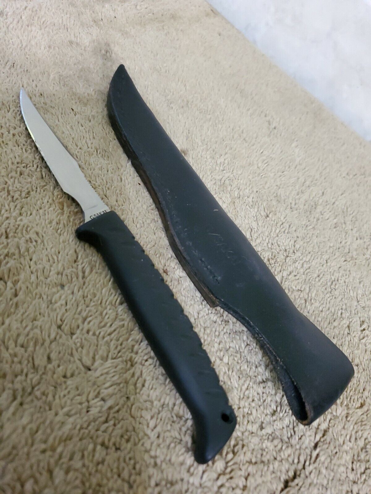 G. SAKAI ATS34 Fillet Fishing Knife w/ G Sakai Black Leather Sheath