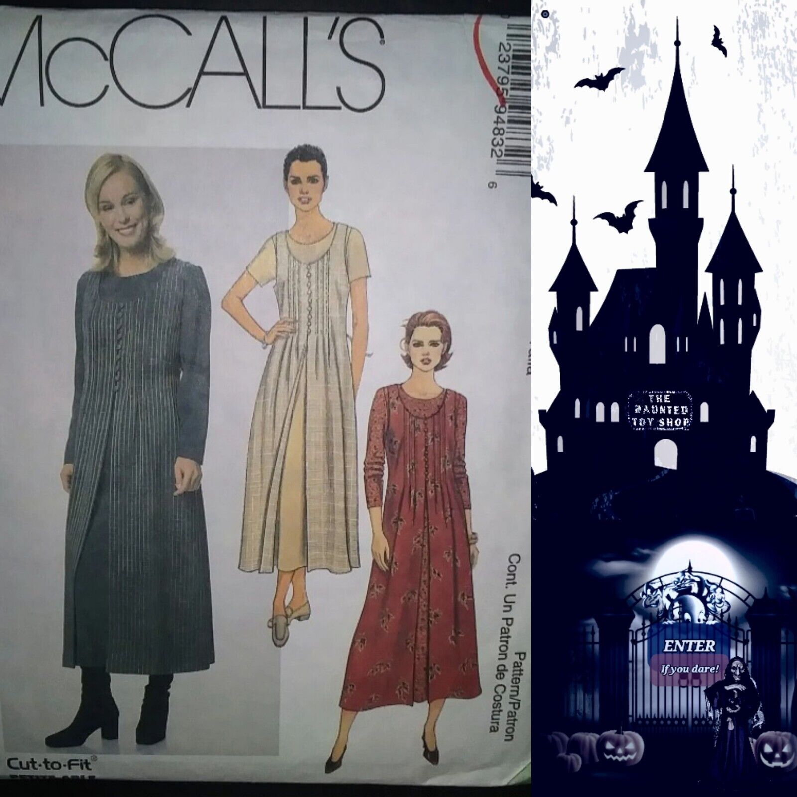 McCall\'s Sewing Pattern #9483 Misses Pullover Dress and Overdress -READ-