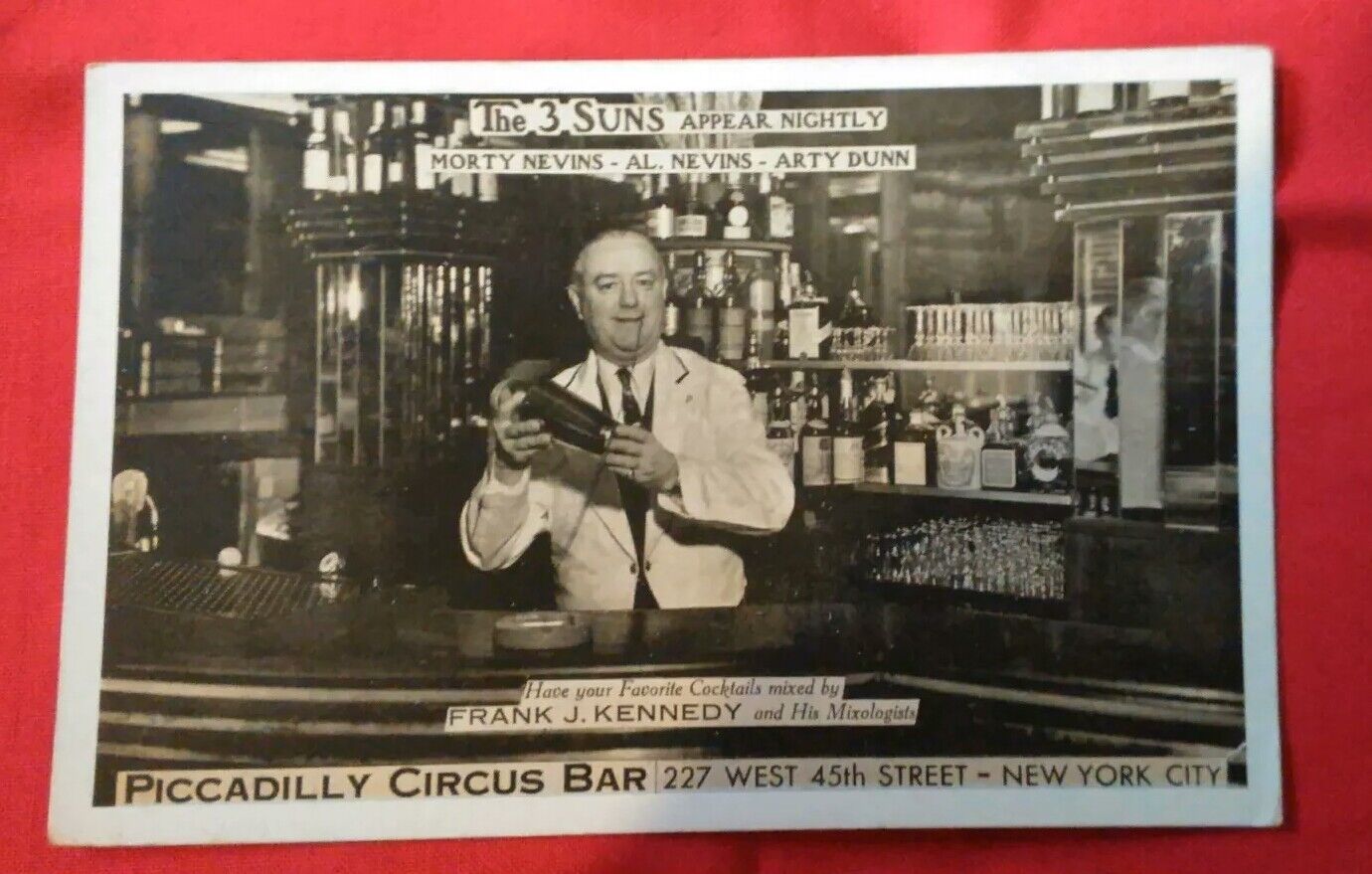 Postcard Piccadilly Circus Bar New York City NY Unused 