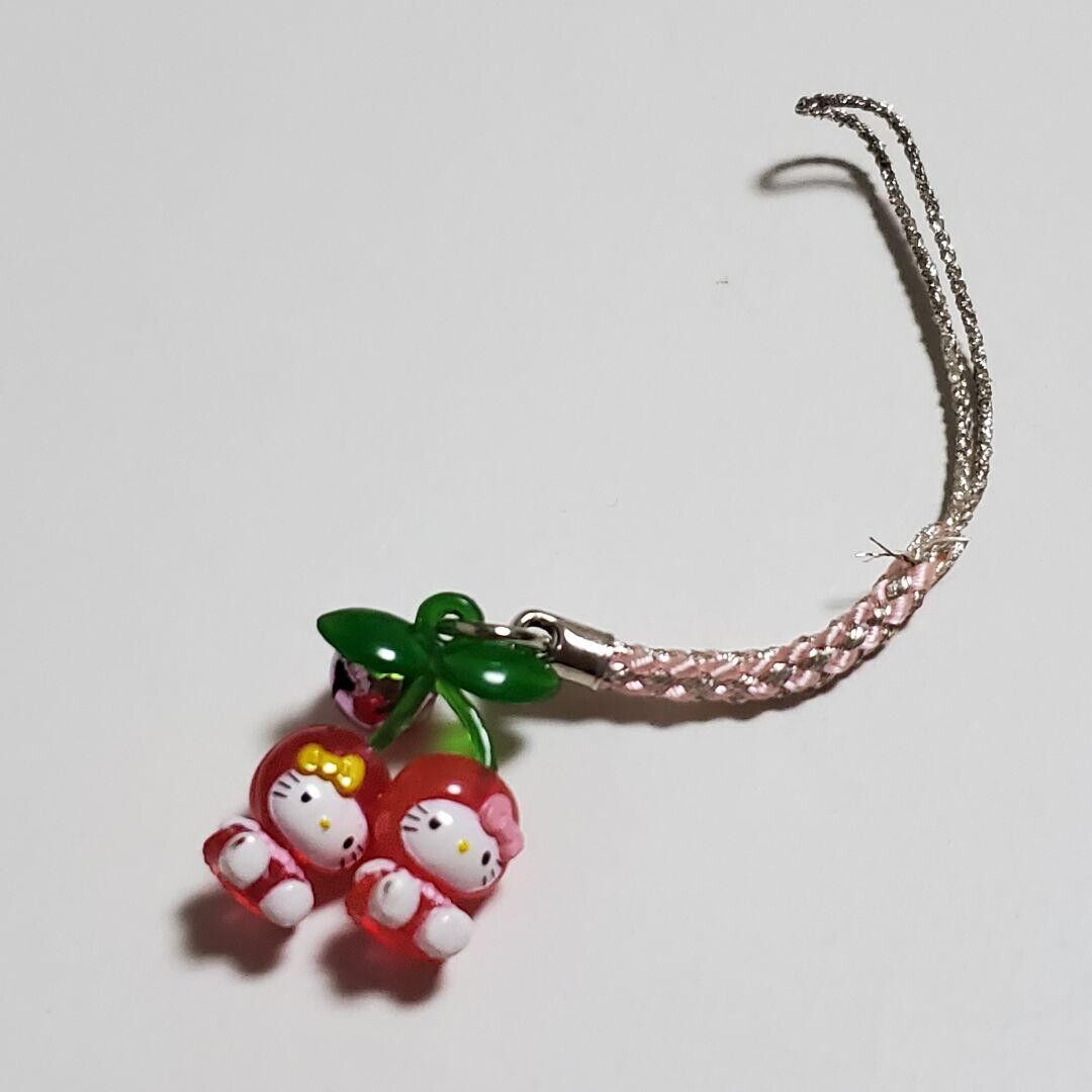 Hello Kitty Mimi Cherry Strap Keychain Charm Yamagata Vintage Sanrio Gotochi F/S