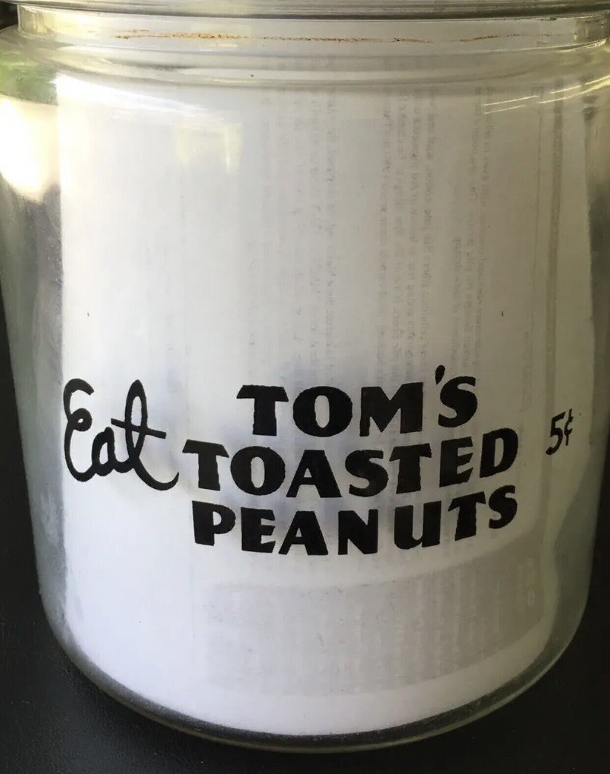Tom's Peanut/cracker Jar Decal