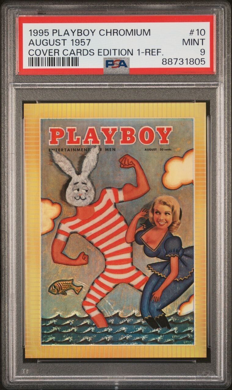 1995 Playboy Chromium 10 August 1957 Cover Cards PSA Graded