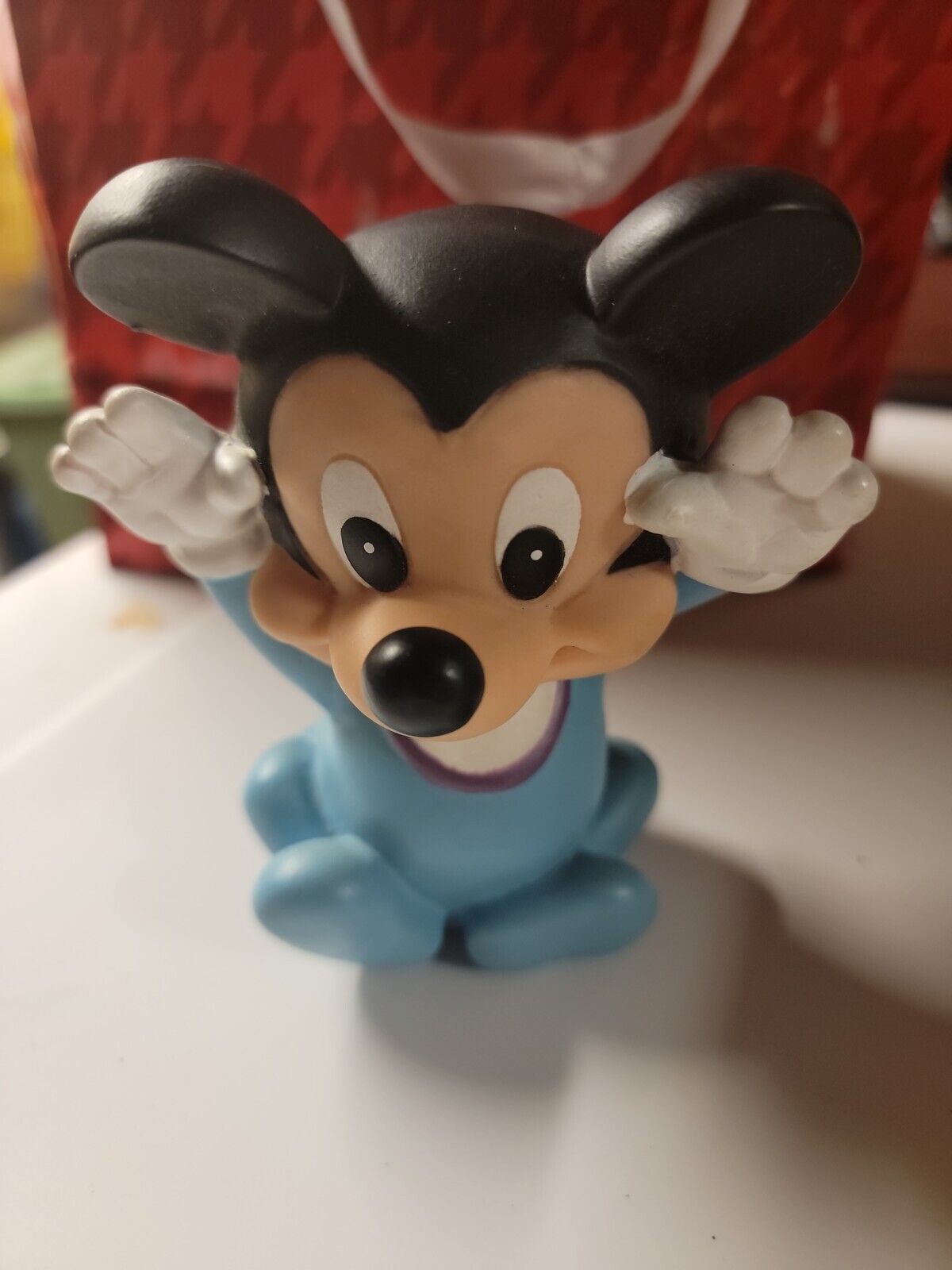 Vintage Arco Disney Baby Mickey Mouse Squeak Rubber Vinyl Toy - 6 inch