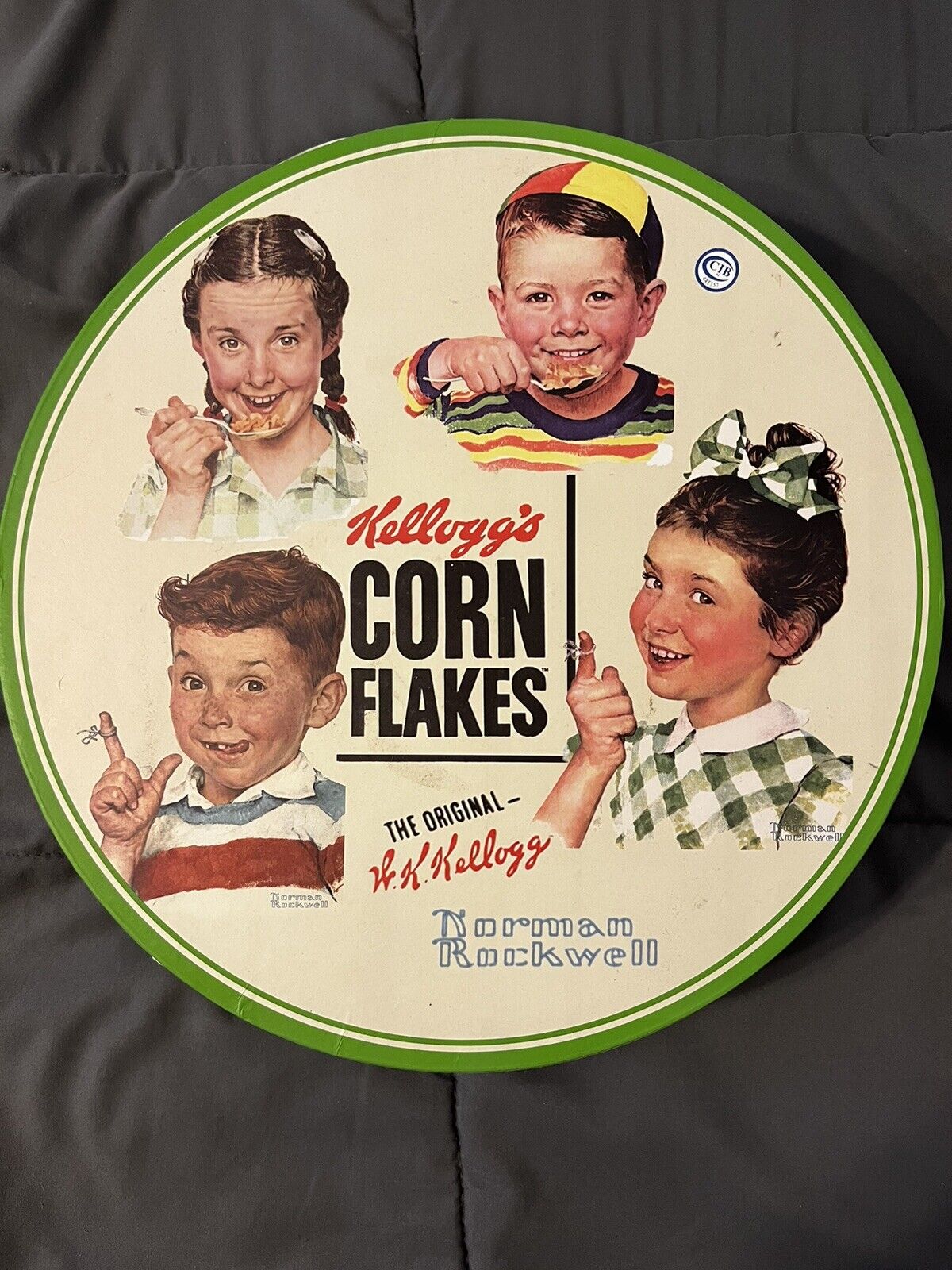 Kellogg\'s Corn Flakes Oversized Cups Mugs Cereal Bowls Norman Rockwell Set of 4