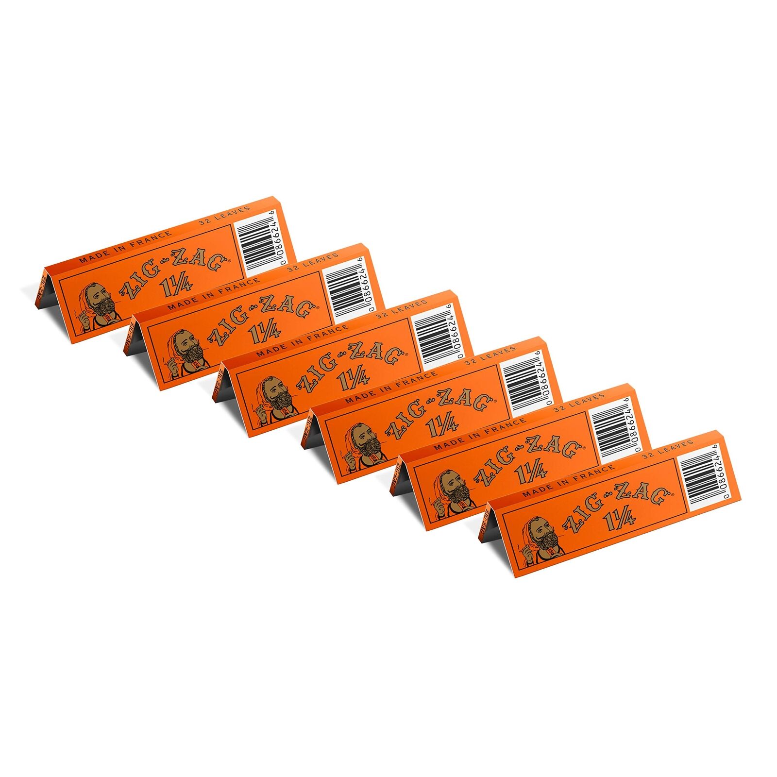 ZIG-ZAG Rolling Papers French Orange 1 1/4 6 Booklets