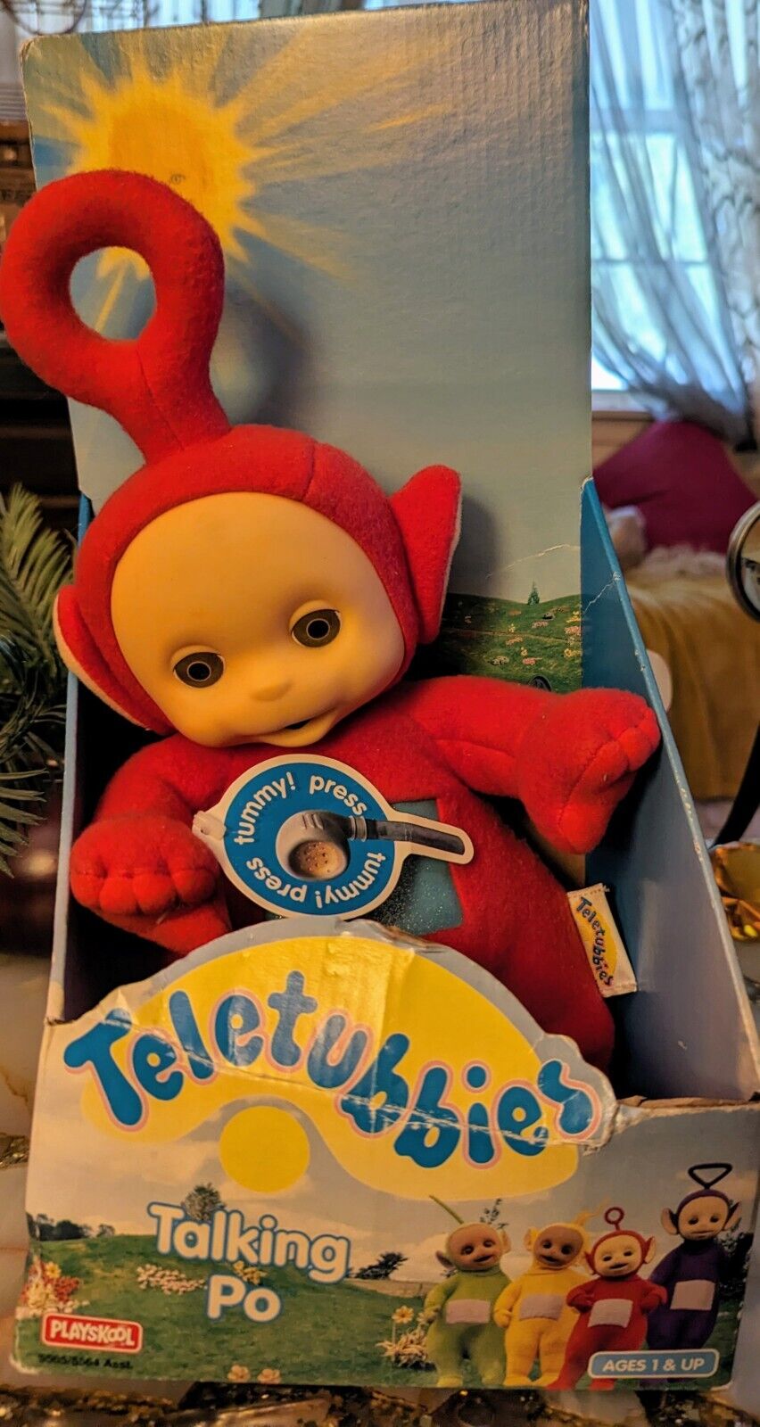 1998 Playskool Teletubbies Talking Po Doll In Original Box Works Recalled Plush 