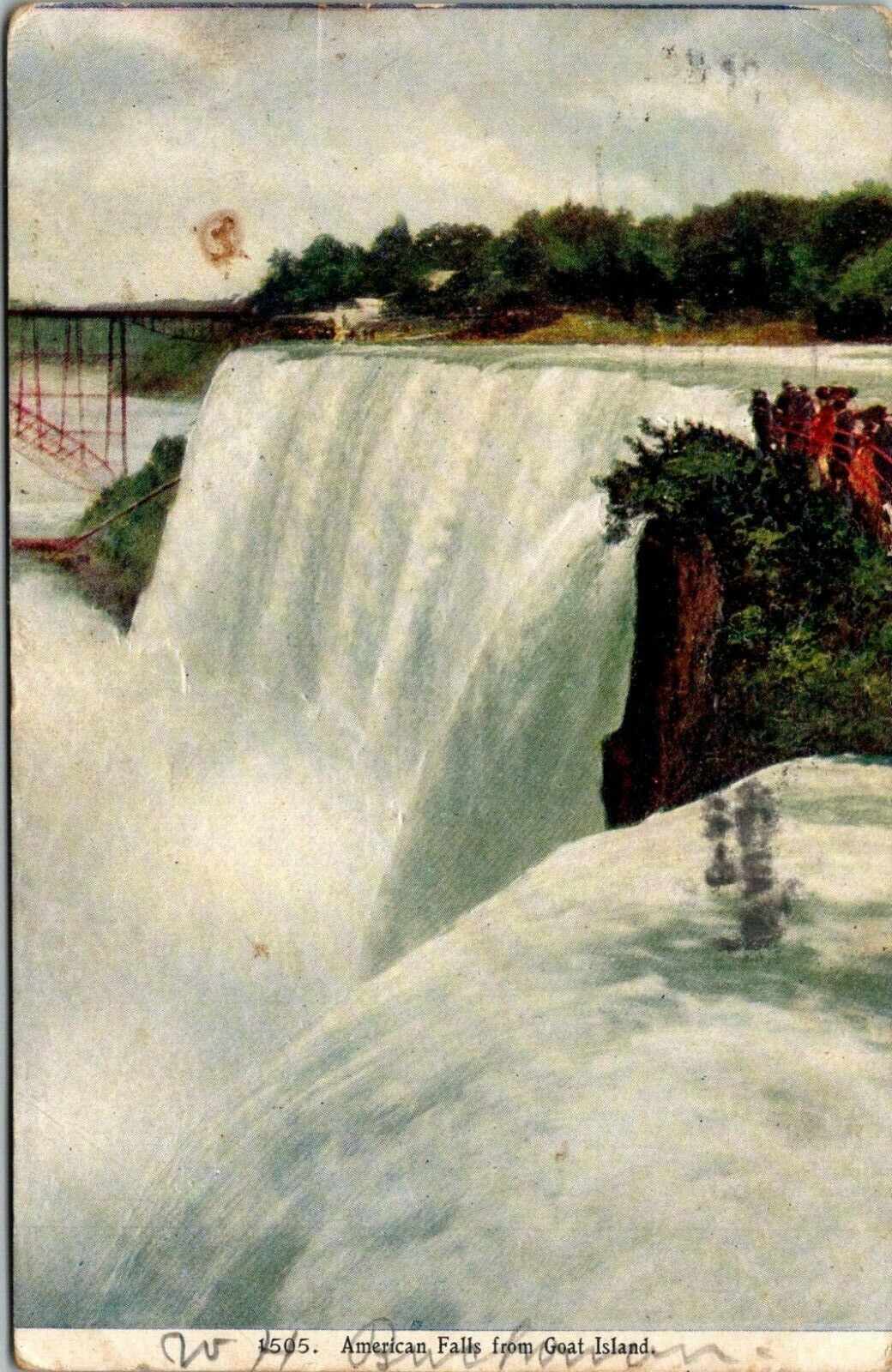 POSTCARD American Falls from Goat Island Niagara Falls New York NY 1907