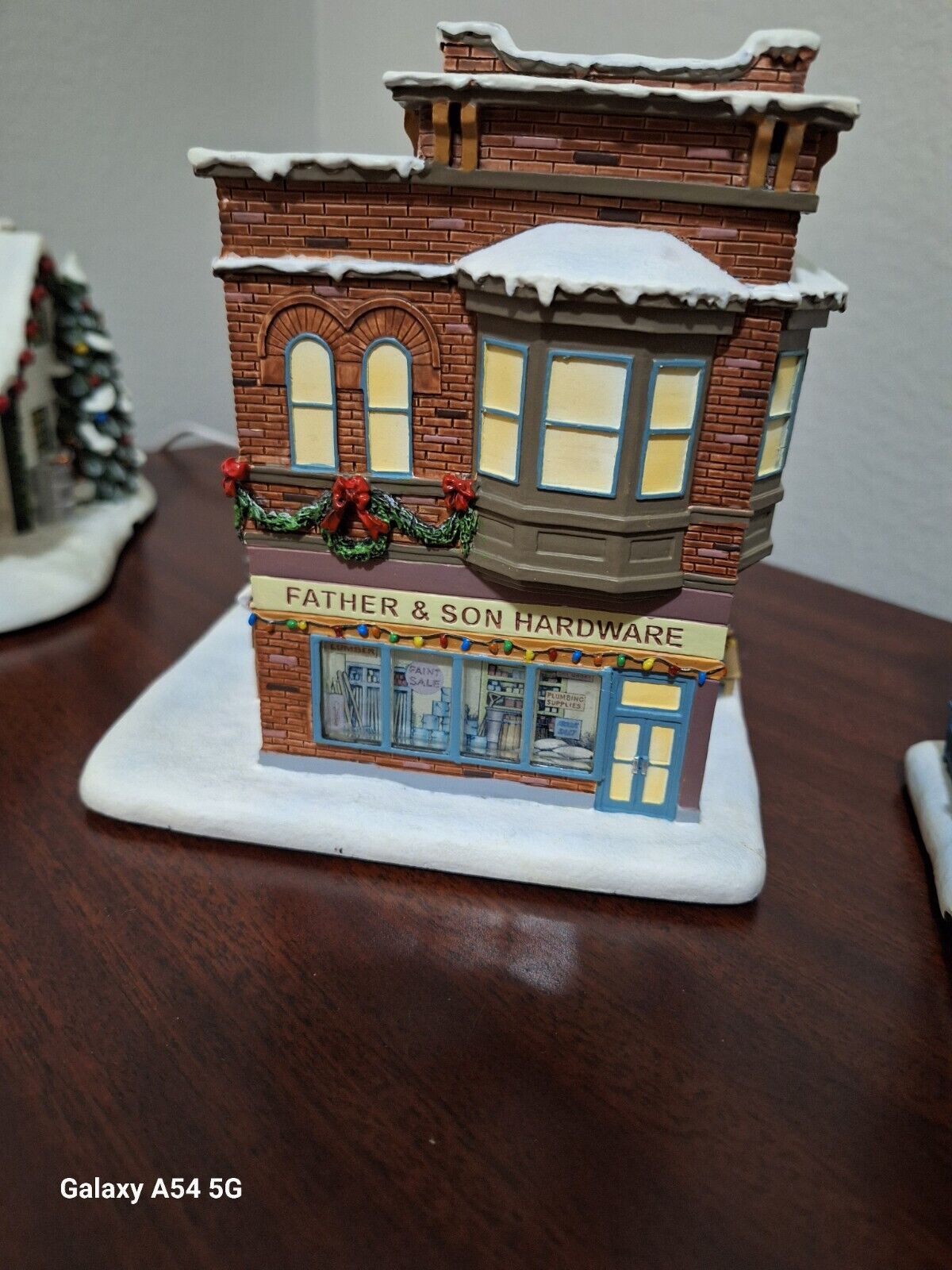 Hawthorne Village Norman Rockwell Father & Son Hardware Store Christmas Village