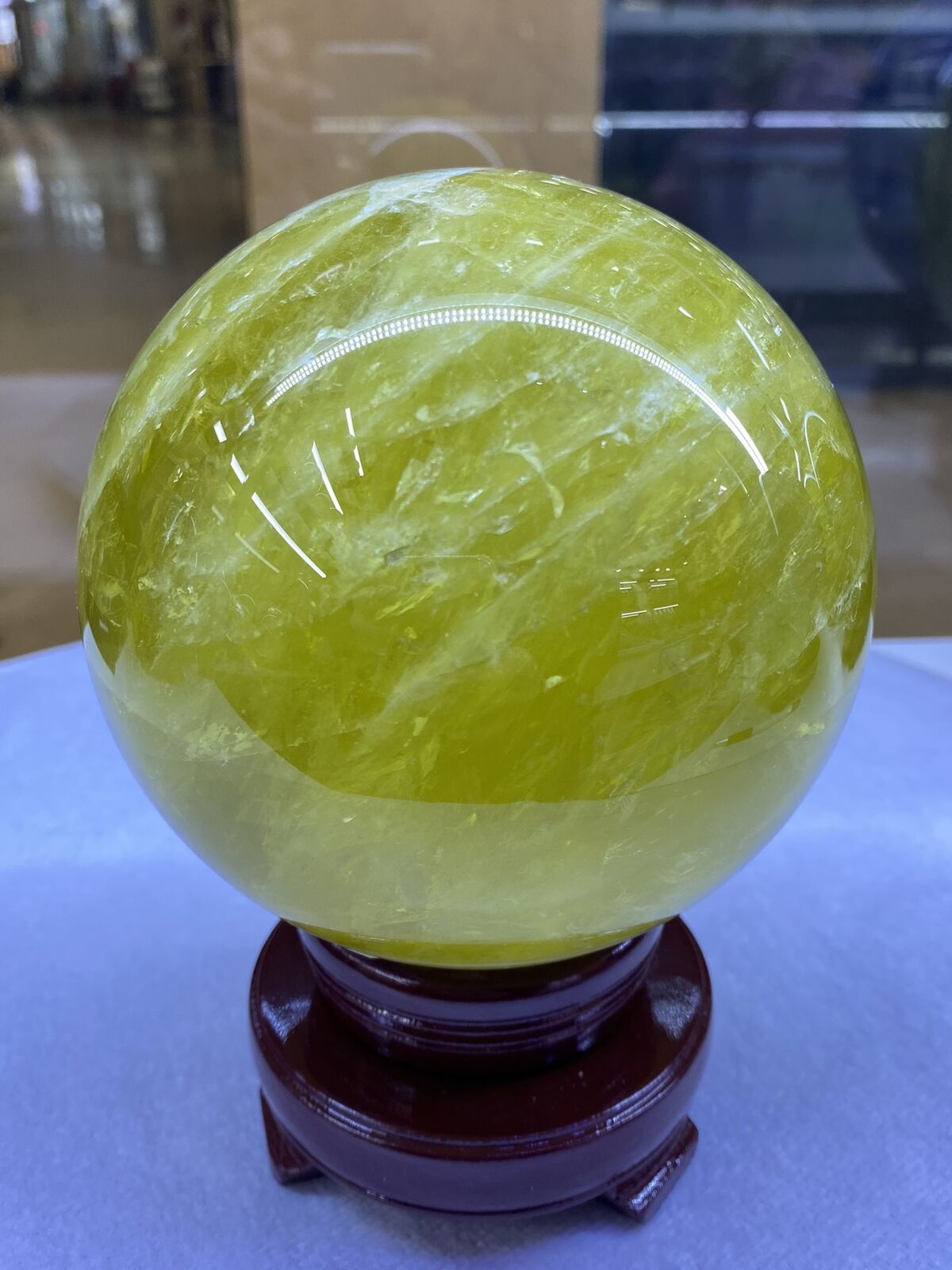 4.7LB Natural Citrine Quartz Sphere Crystal Ball Reiki Healing