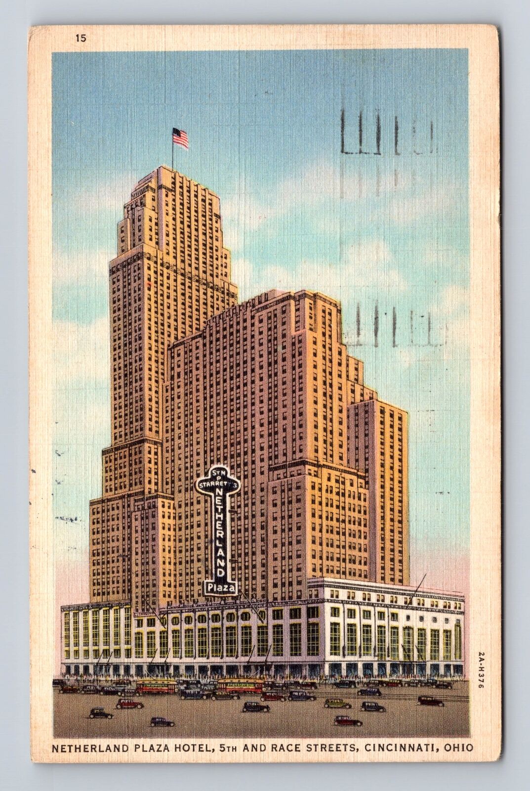 Cincinnati OH-Ohio, Netherland Plaza Hotel, Advertising Vintage c1936 Postcard