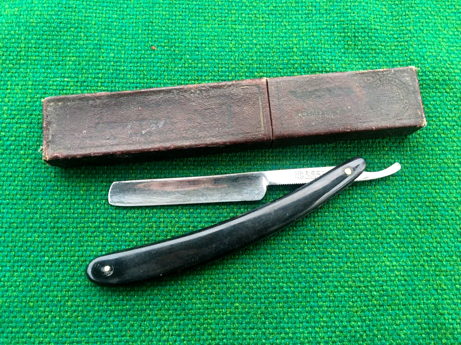Vintage straight razor black pen Stiz 9 USSR 1953