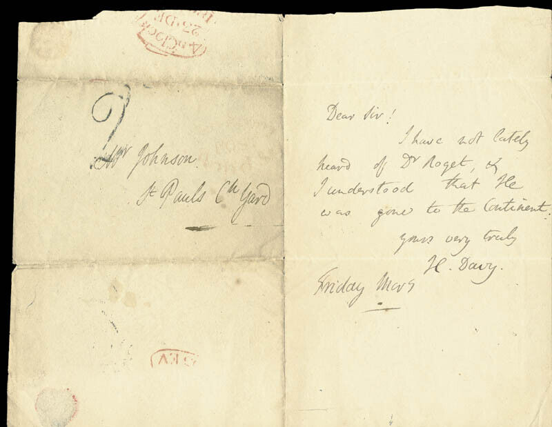 SIR HUMPHRY DAVY - AUTOGRAPH LETTER SIGNED 12/23
