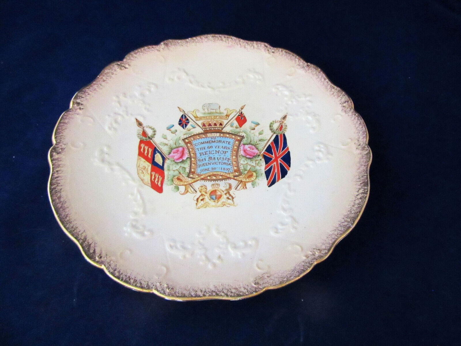 RARE, Antique Plate, Queen Victoria\'s Diamond Jubilee, 1897 by William Lowe