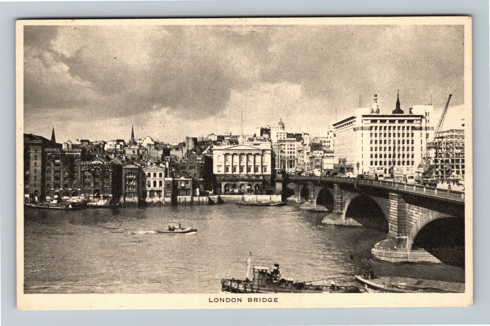 London UK-United Kingdom, London Bridge, Historic Site, Vintage Postcard