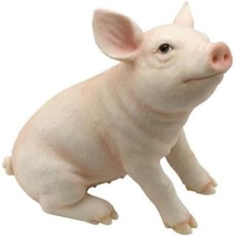 4 Inch Cute Baby Pig Piglet Lifelike Farm Barn Animals Statue Figurine 76102
