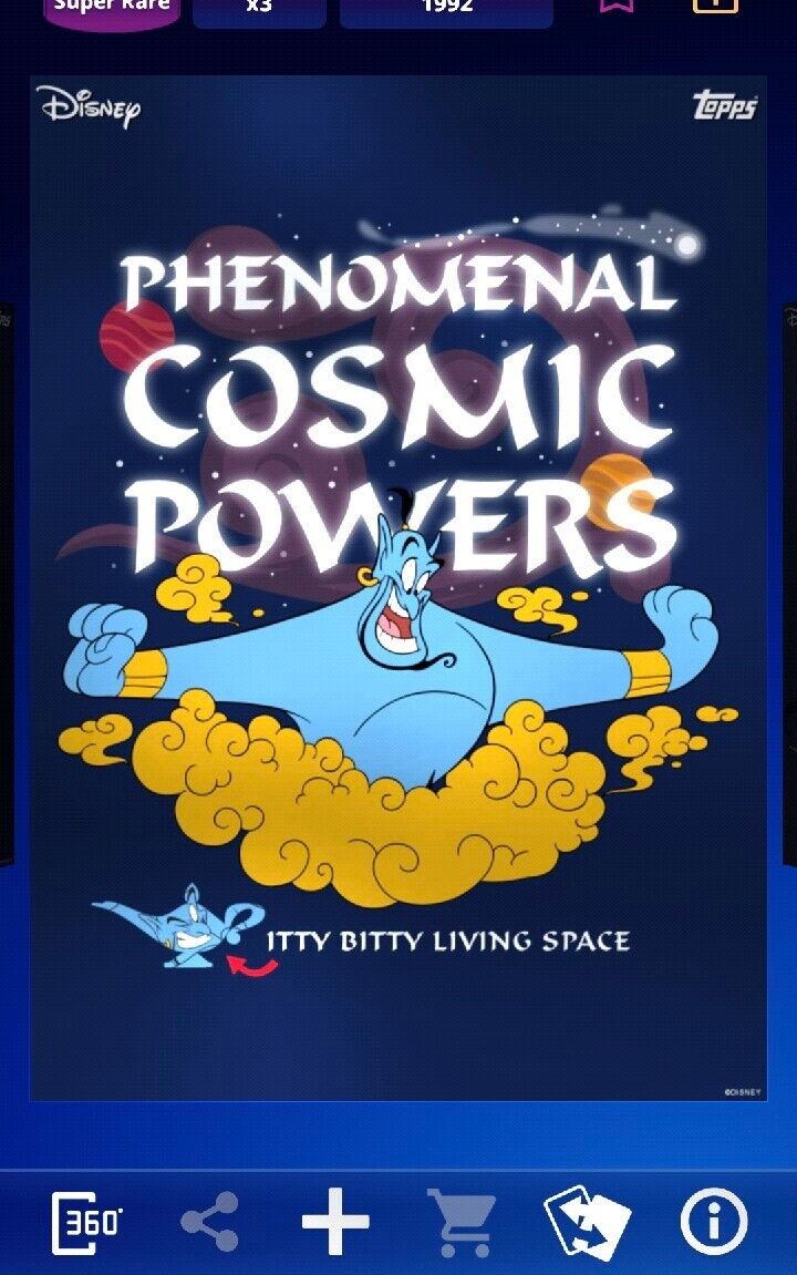 [DIGITAL] Topps Disney Collect Phenomenal Cosmic Powers Magical Musings /1992