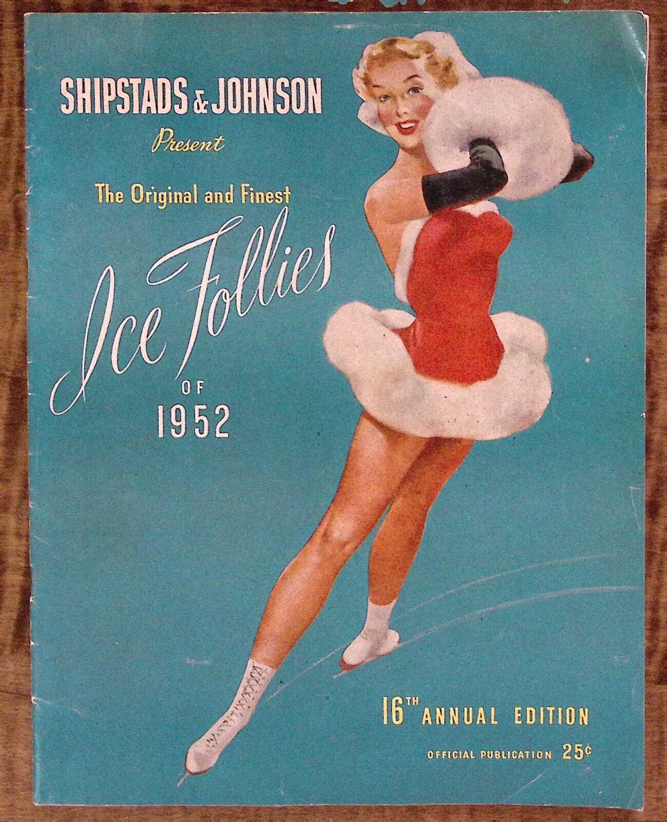 VINTAGE 1952 SHIPSTADS & JOHNSON ICE FOLLIES ICE SKATING SOUVENIR PROGRAM  Z3765