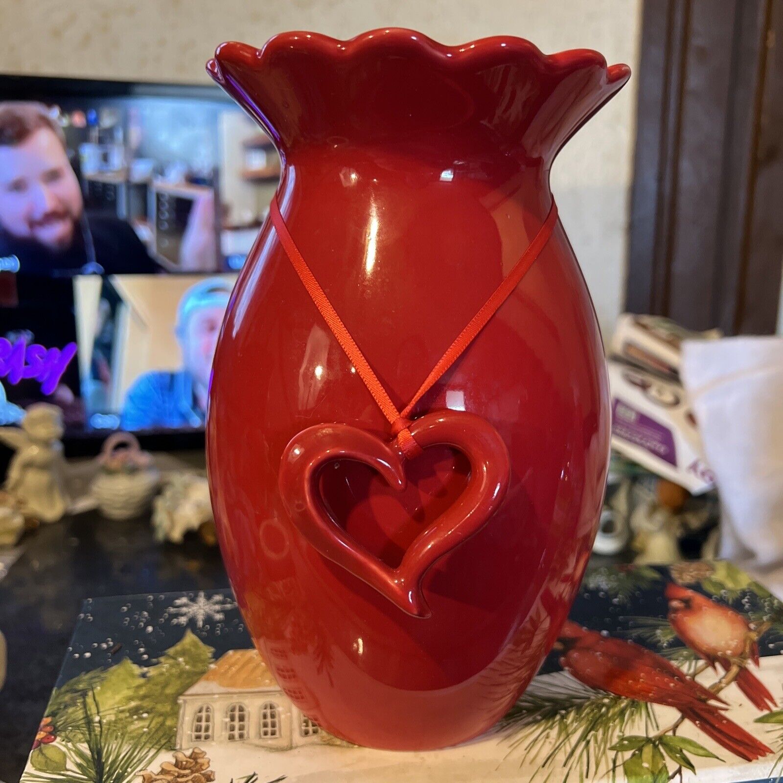 Ftd Valentines Day Floral Vase Red 