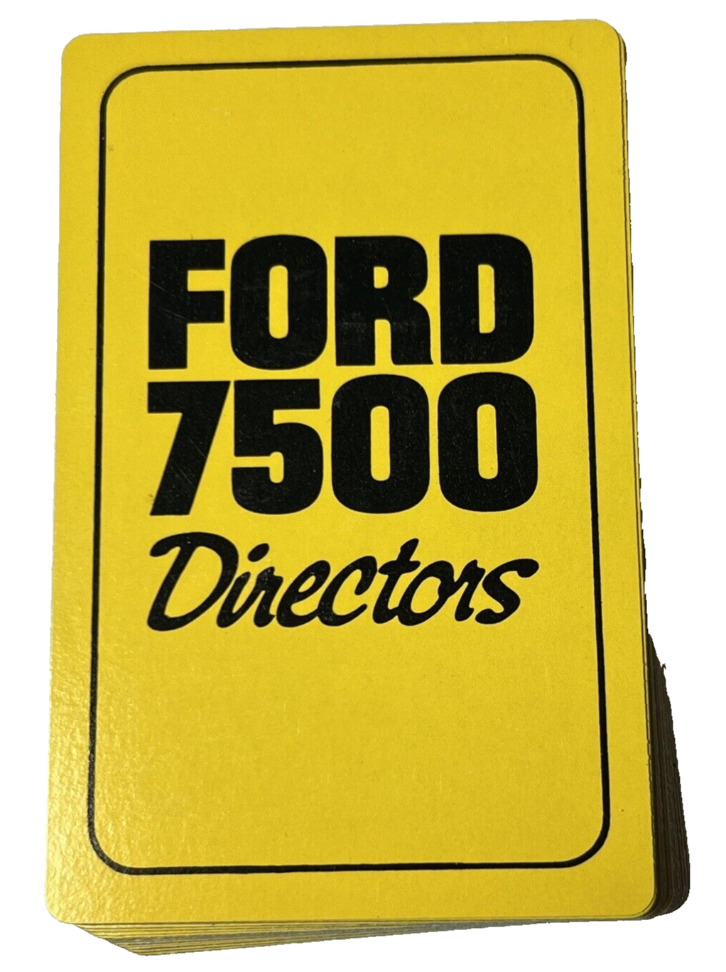 Vintage Ford 7500 Backhoe Loader Directors Playing Cards w/Case