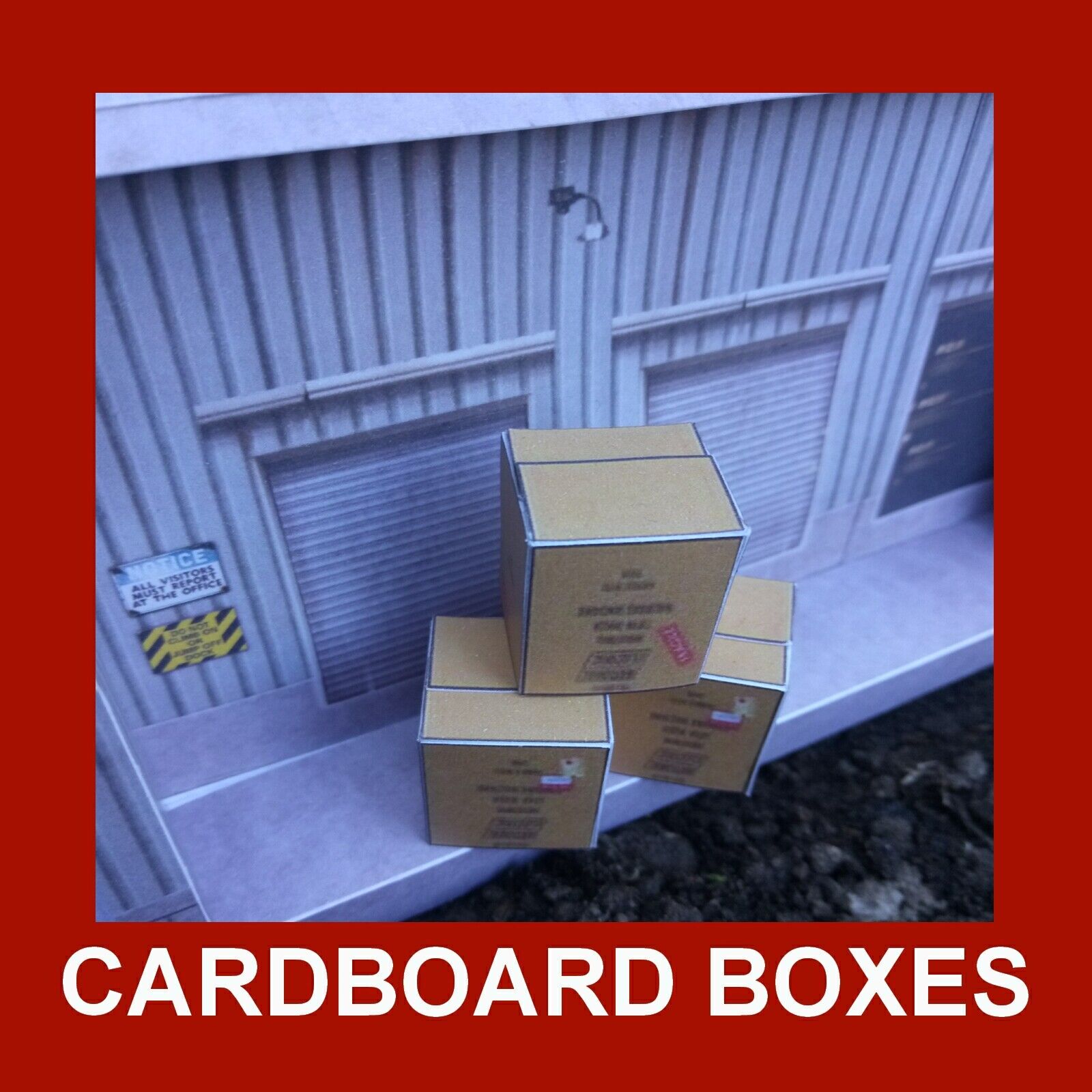 N Gauge Model Container Card Kits 1:160 Boxes, Pallets, Fruit Parcels x 75