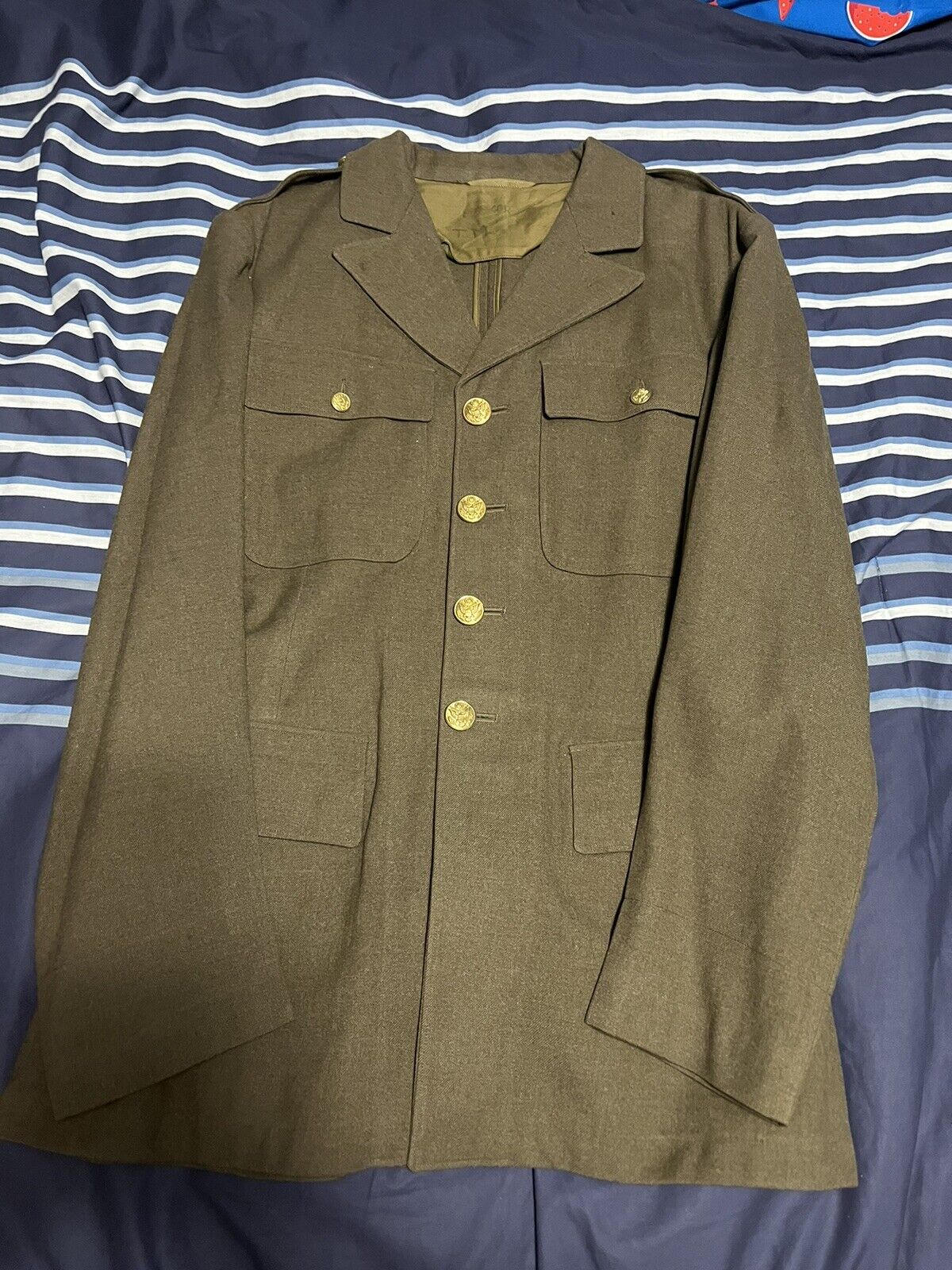 WWII Uniform Service Coat Named 32nd Infantry 7th Infantry Division
