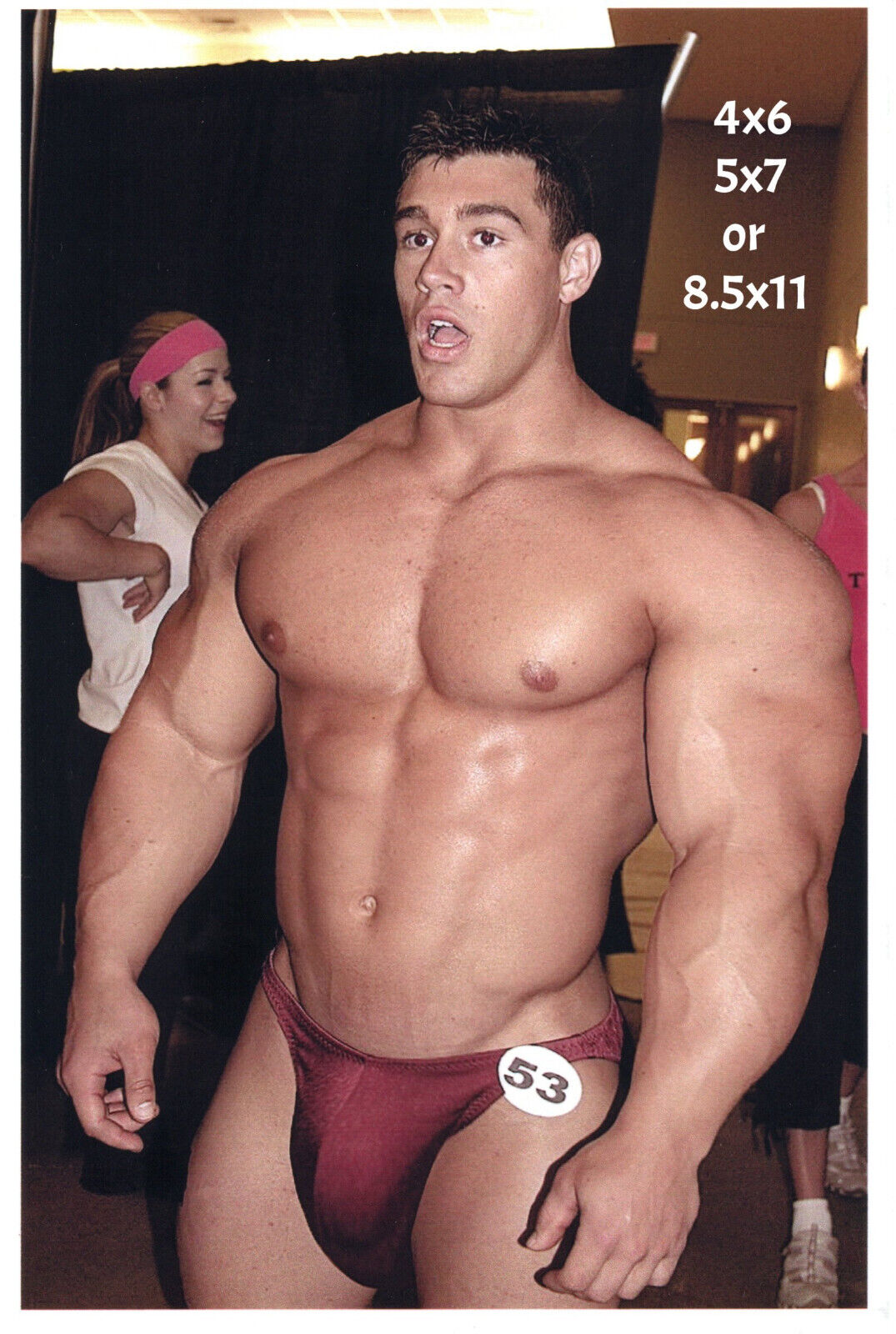 Handsome Muscular Male Bodybuilder Gay Interest Photo Photograph Reprint #01