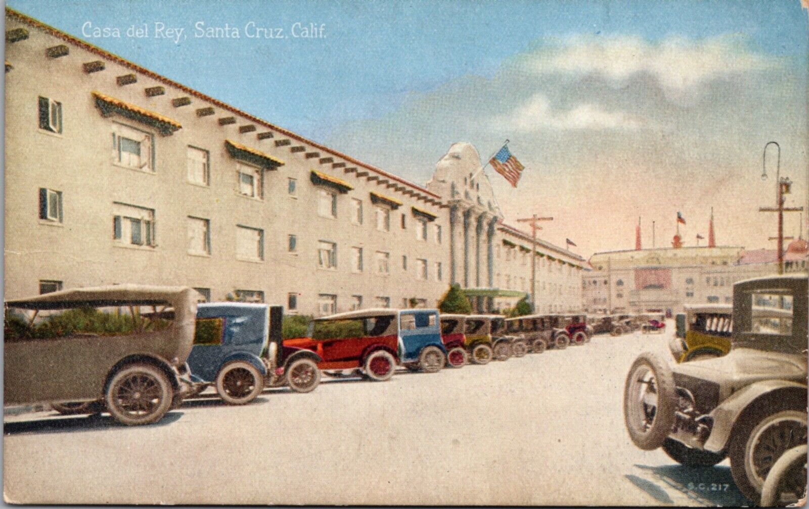 Postcard Casa Del Ray Hotel in Santa Cruz, California