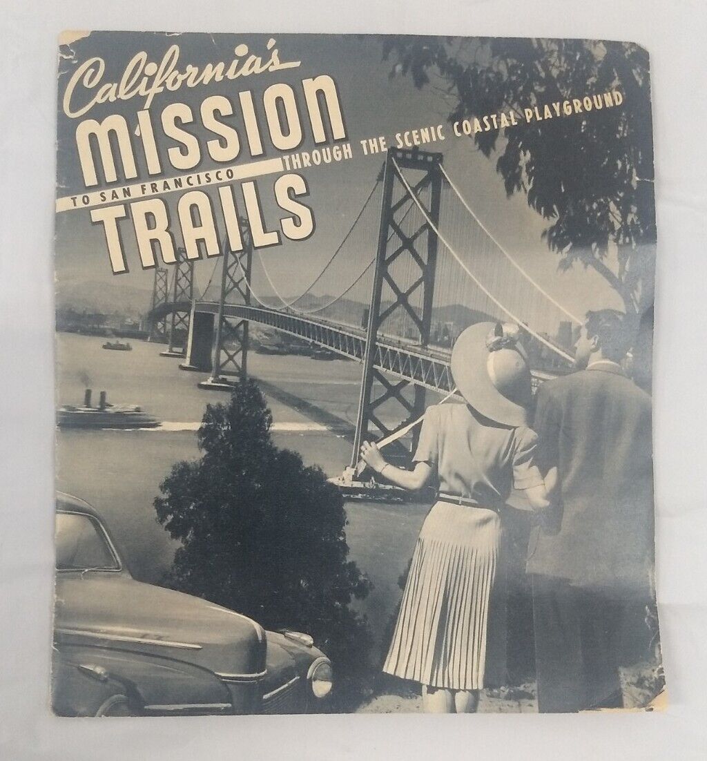 Vintage California\'s MISSION TRAILS 1930s TRAVEL BROCHURE Souvenir Booklet 