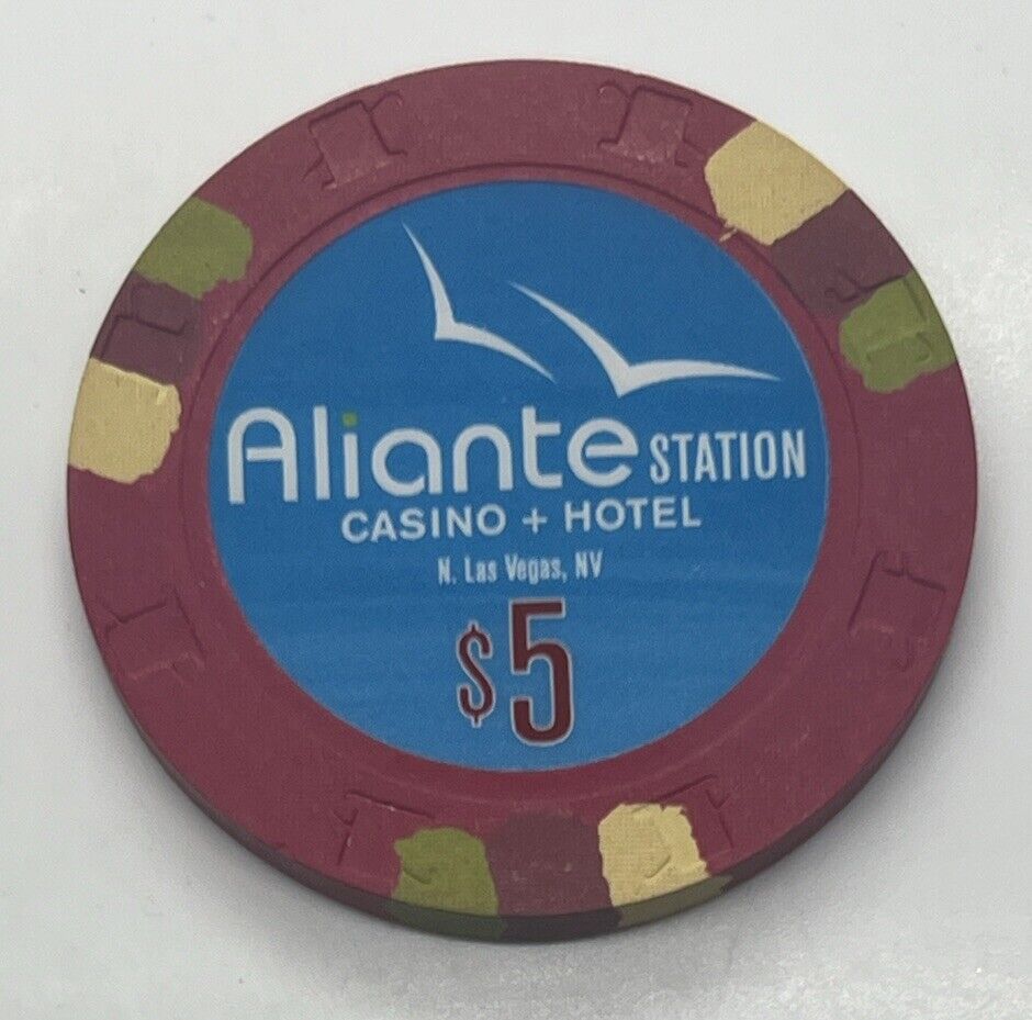 Aliante Station Hotel Casino North Las Vegas NV $5 Chip Paulson H&C 2008
