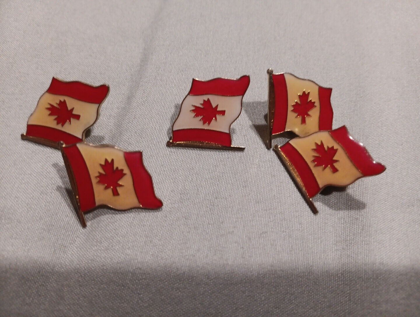 Lot Of 5 Canada Flag Hat Pin Pinback Lapel Brooch