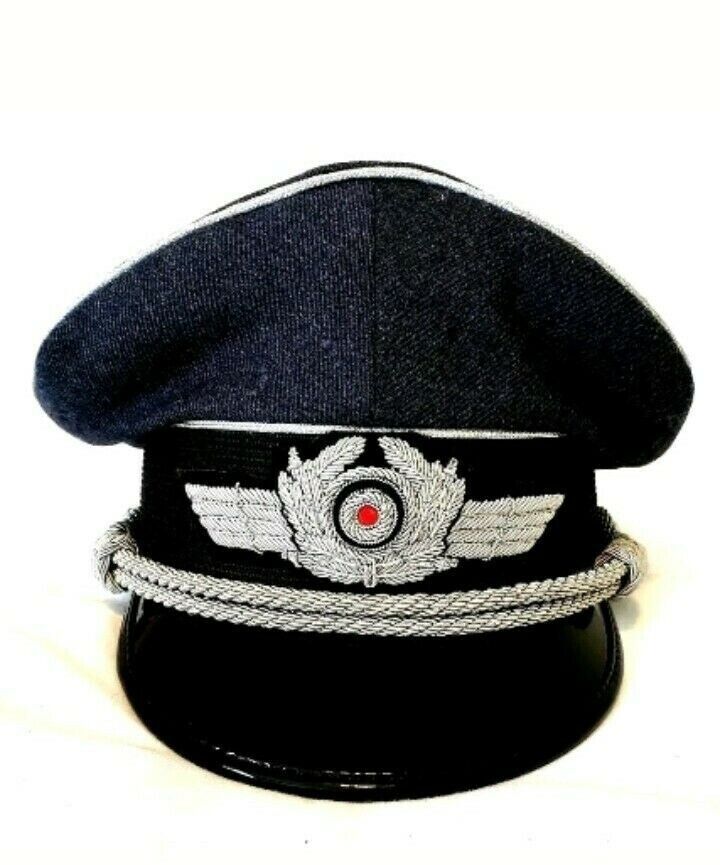WW II German Airforce Luftwaffe Officers Pilot Visor Hat Collectible Militaria