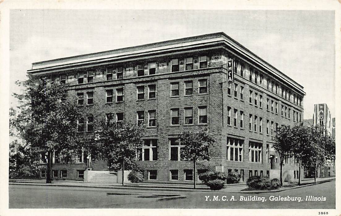 Vintage YMCA Building Galesburg  IL P490