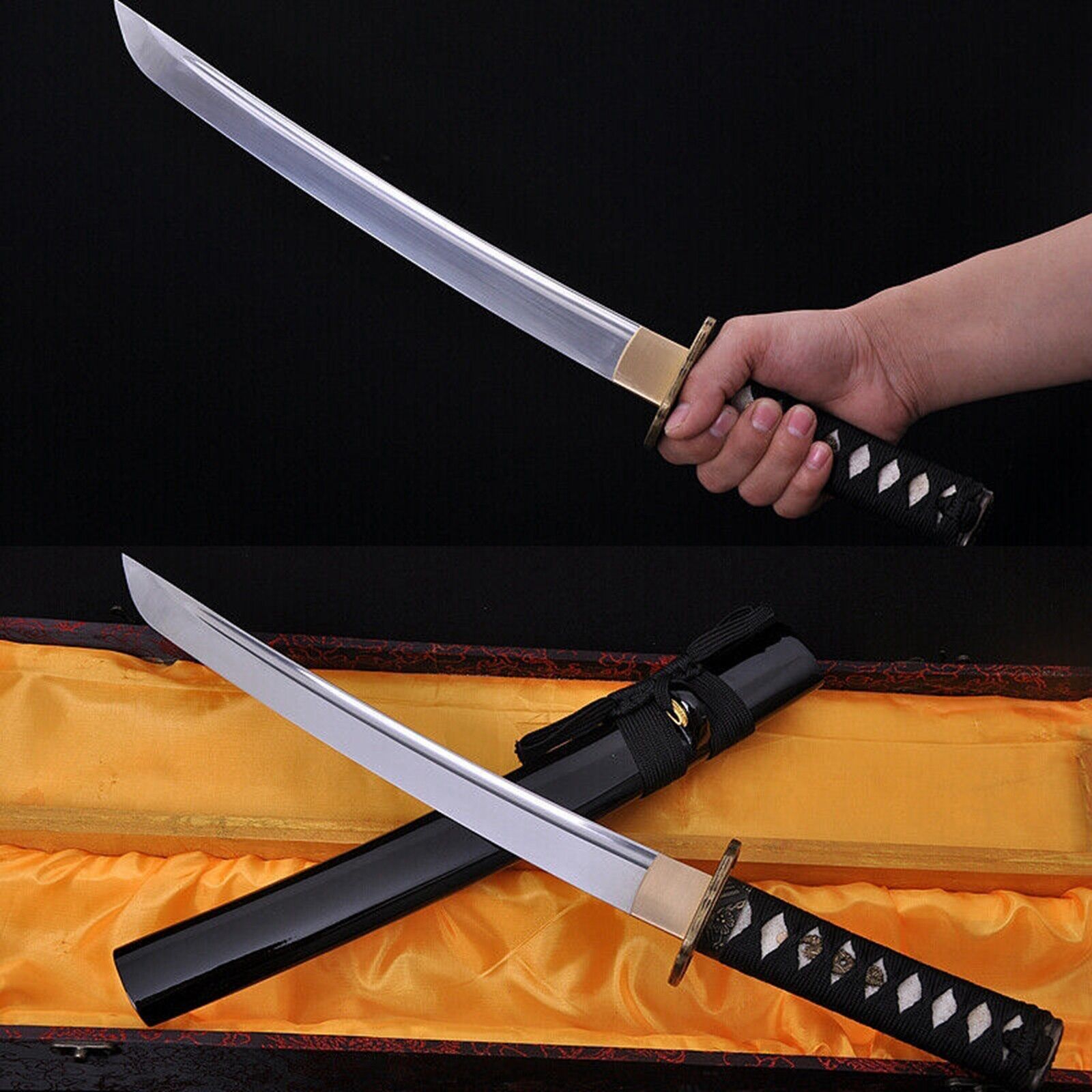 Handmade Japanese Tanto Sword Knife 1060 high carbon steel Blade Very Sharp