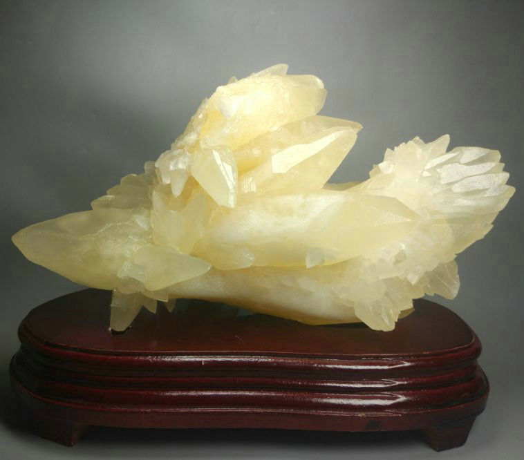 7.15lb Top Natural Orange Calcite Flowers Crystal Cluster Mineral Specimen/China