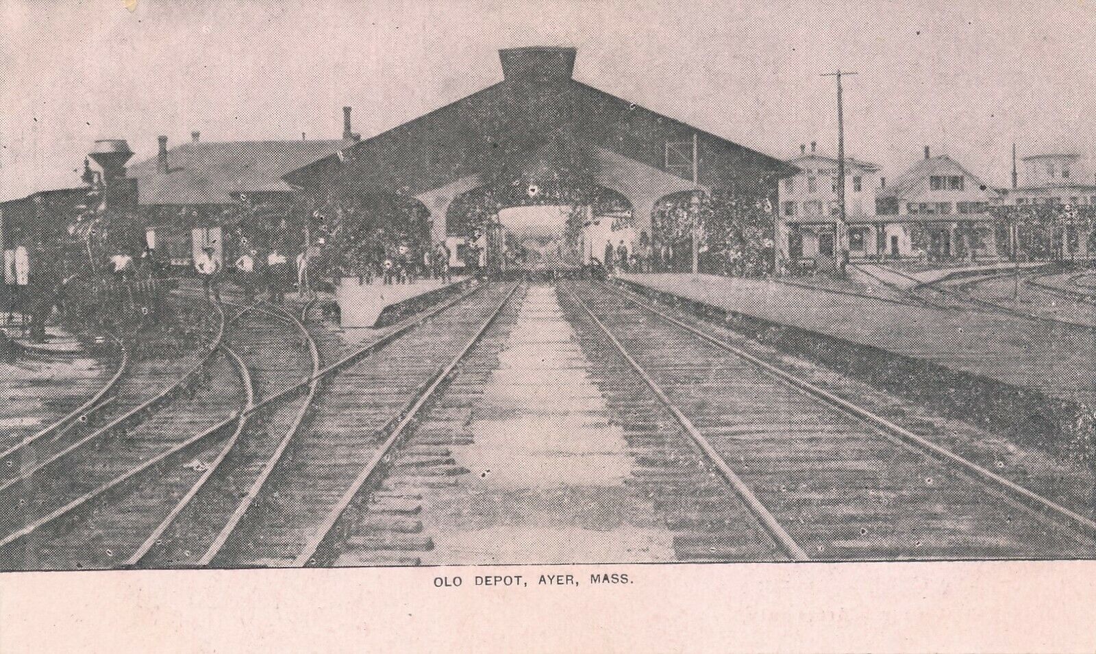 AYER MA – Old Railroad Depot – udb (pre 1908)