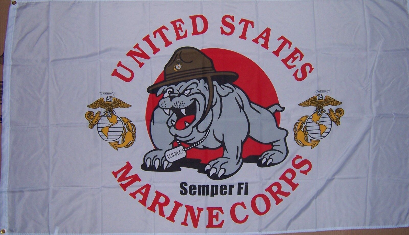NEW USMC MASCOT MARINE BULLDOG 3x5ft FLAG better quality usa seller