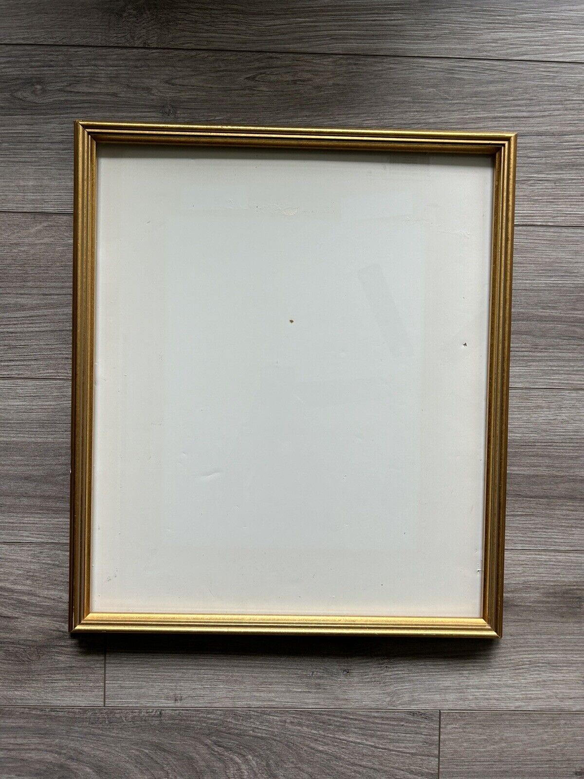 Vintage Gold Gilt Wood Picture Frame With 19”x16” Opening With Glass