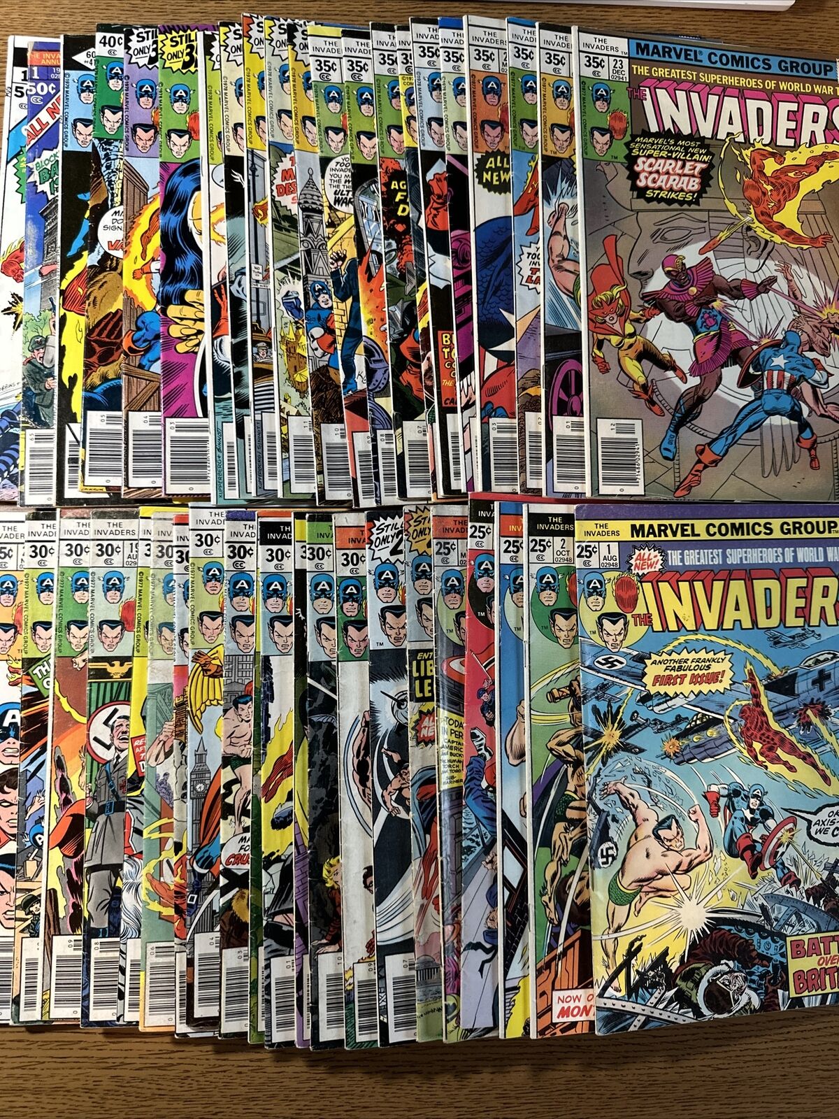 Invaders #1-41 COMPLETE Lot Run Set Giant Size #1 king size 1 Marvel Comics 1975