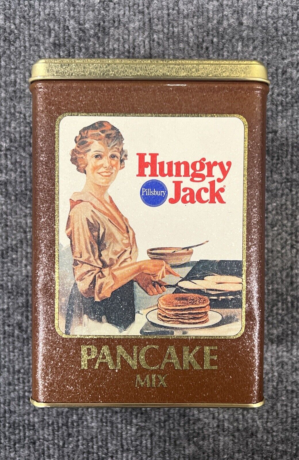 Vintage Pillsbury Hungry Jack Buttermilk Complete Pancake Mix 32 oz Tin Canister