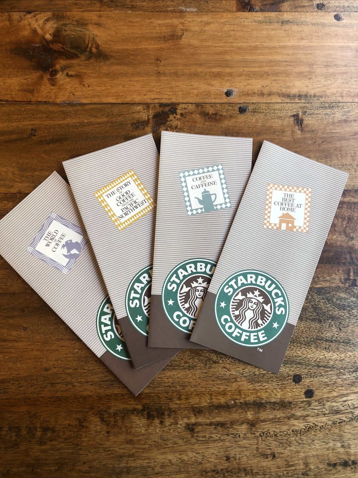 Vintage Starbucks Pamphlets - BEAUTIFUL Fold-Outs - Early 1990s