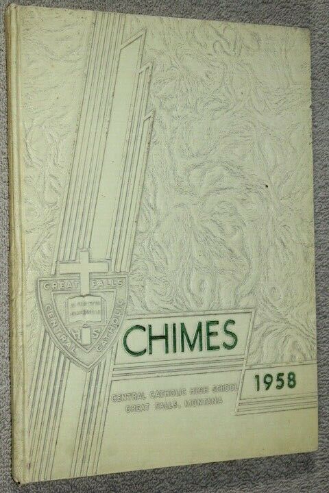 1958 Central Catholic High School Yearbook Great Falls Montana MT - Chimes