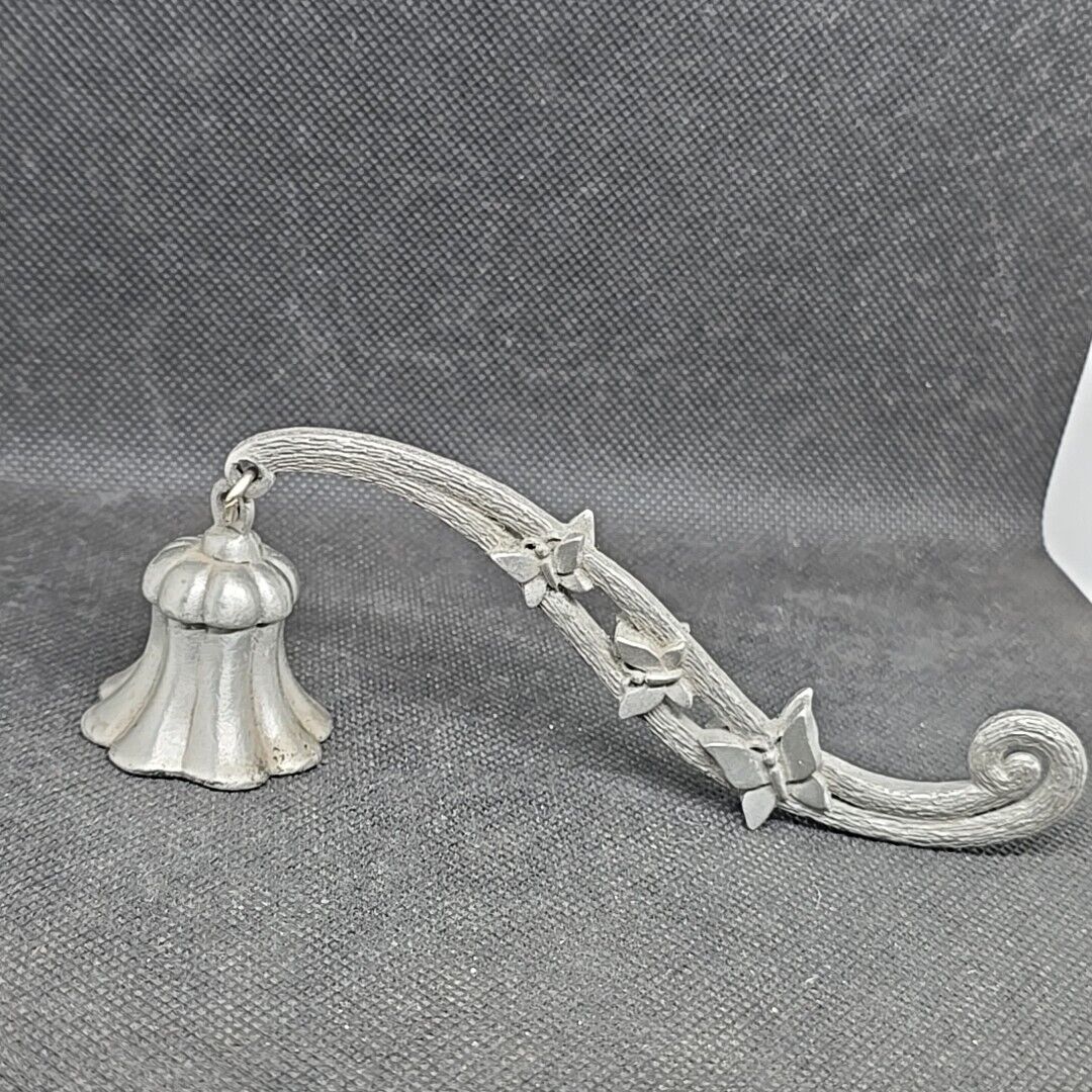 Vintage S & A Pewter Butterfly Flower Candle Snuffer