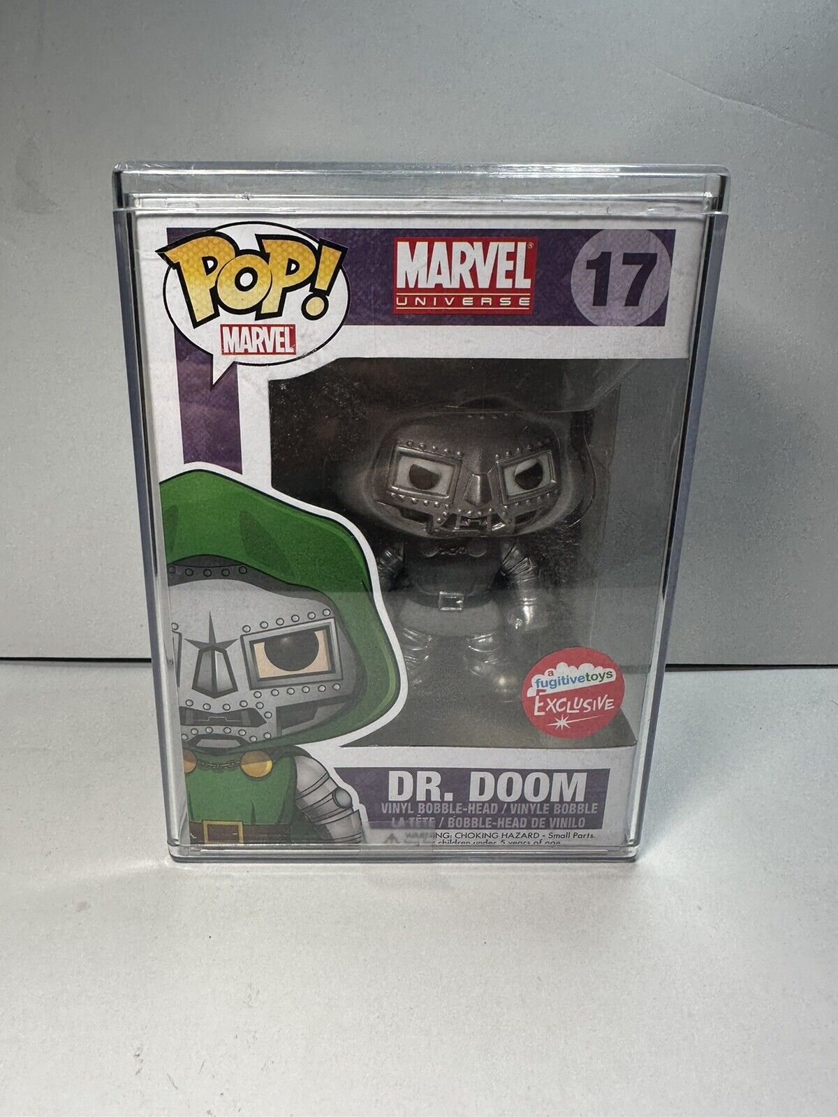 Funko Pop Marvel Dr. Doom #17 (Gray Version) Fugitive Toys Exclusive Vaulted