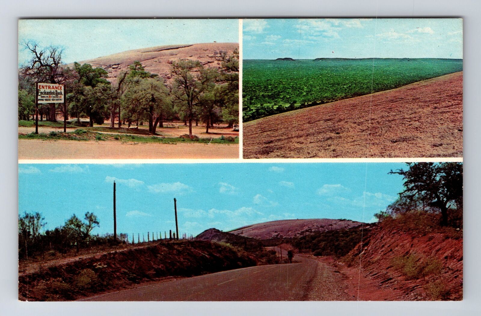 Llano TX-Texas, Enchanted Rock, Largest Granite Mt Southwest, Vintage Postcard
