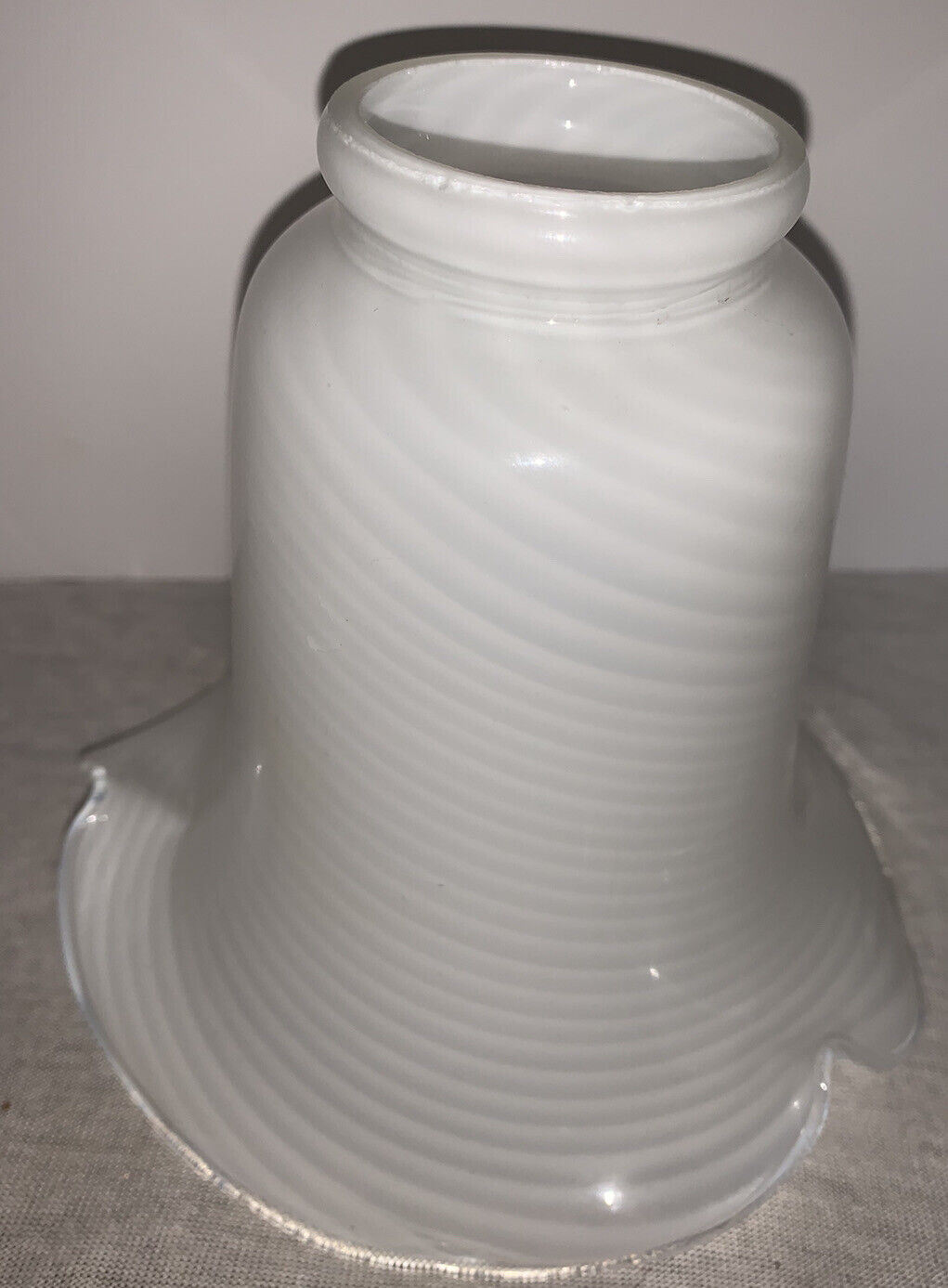 Mid Century Glass Lamp Shade Globe Vetri Venini Murano Swirl Tulip 5.5\