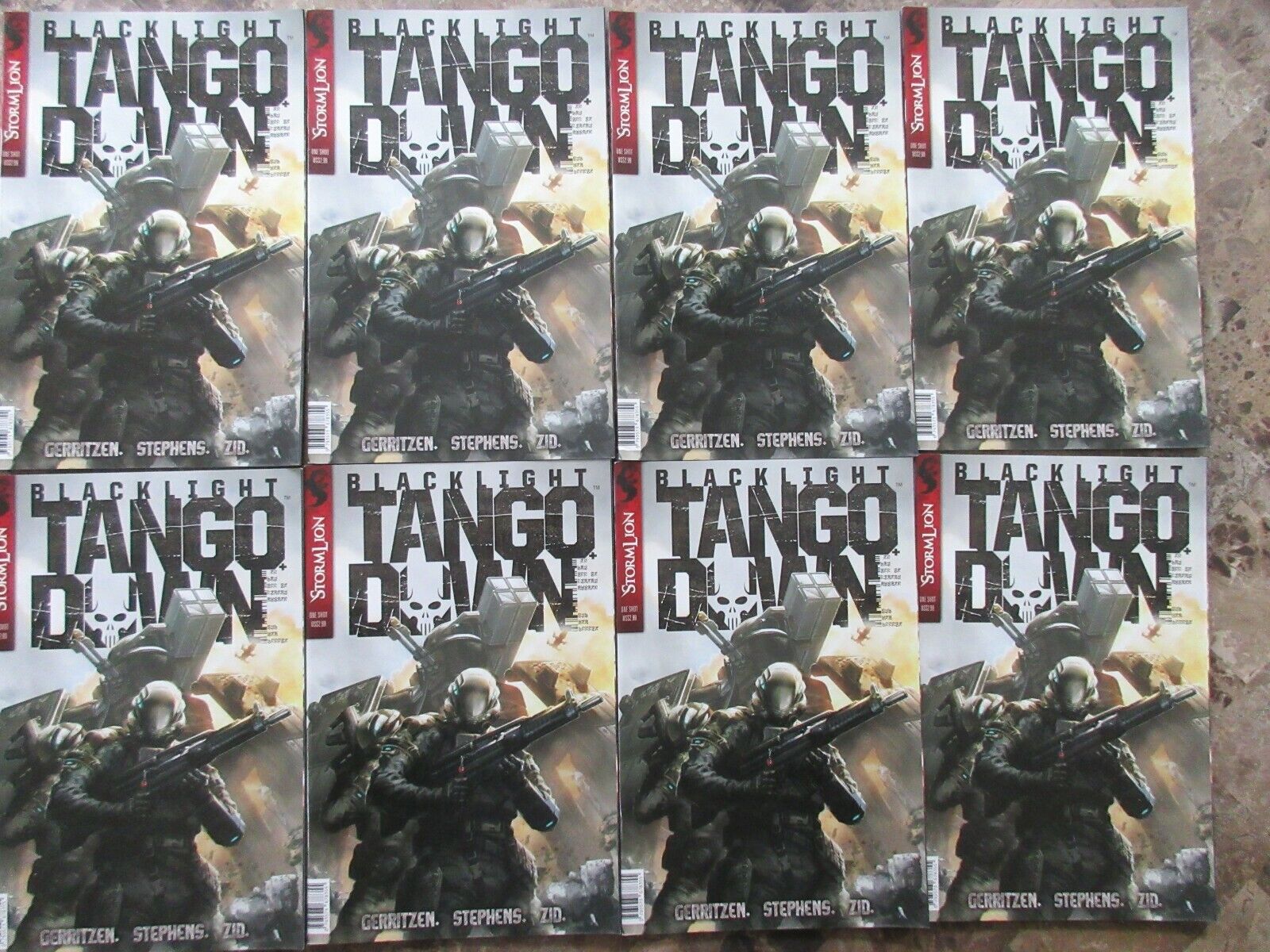 x(8) Black Light Tango Down One Shot Storm Lion 2010 Comic Books