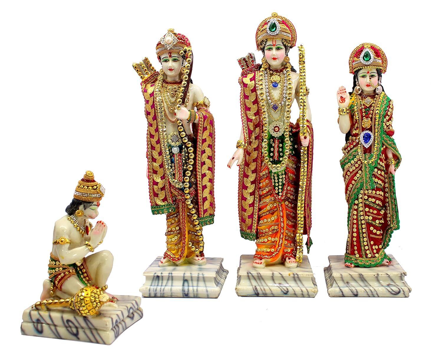 Ram Darbar with Ram Laxman Sita and Hanuman Murti Idol Statue Ramdarbar 18 Inch
