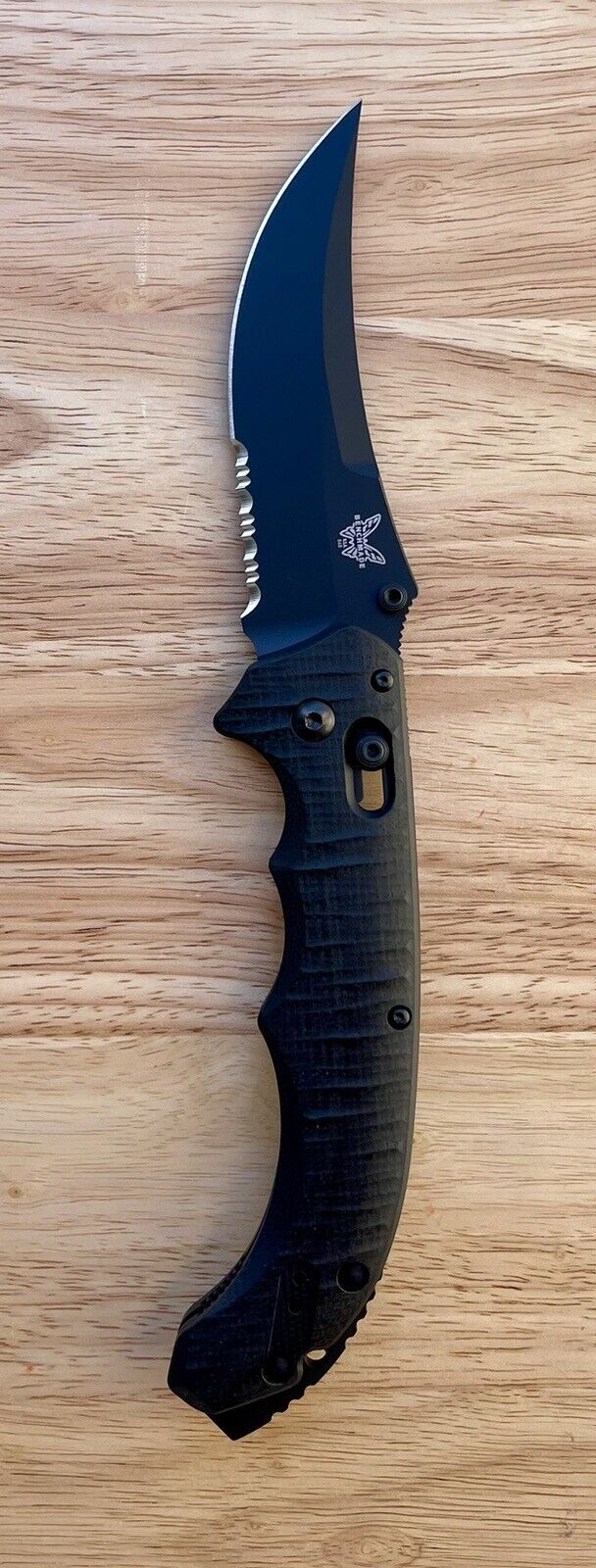 Benchmade Bedlam 860(Black 154CM Steel Blade, Black G-10 Handles) Discontinued